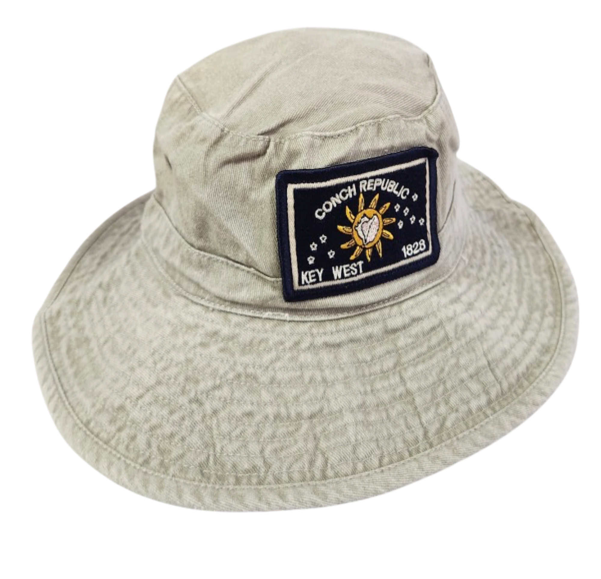 Tees Club bucket hat Conch Republic Gray - Bucket Hat KW back view