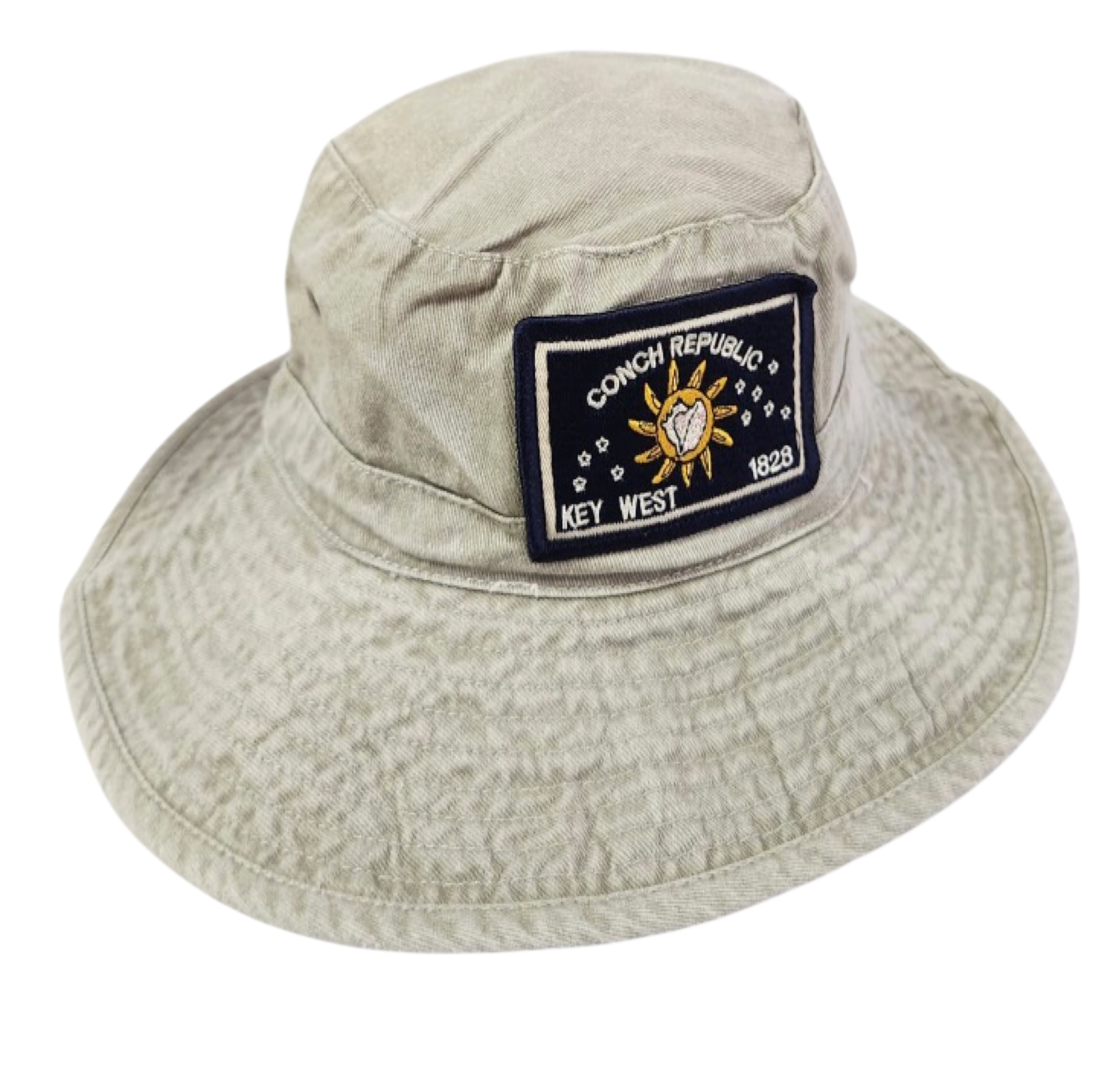 Tees Club bucket hat Conch Republic Gray - Bucket Hat KW back view