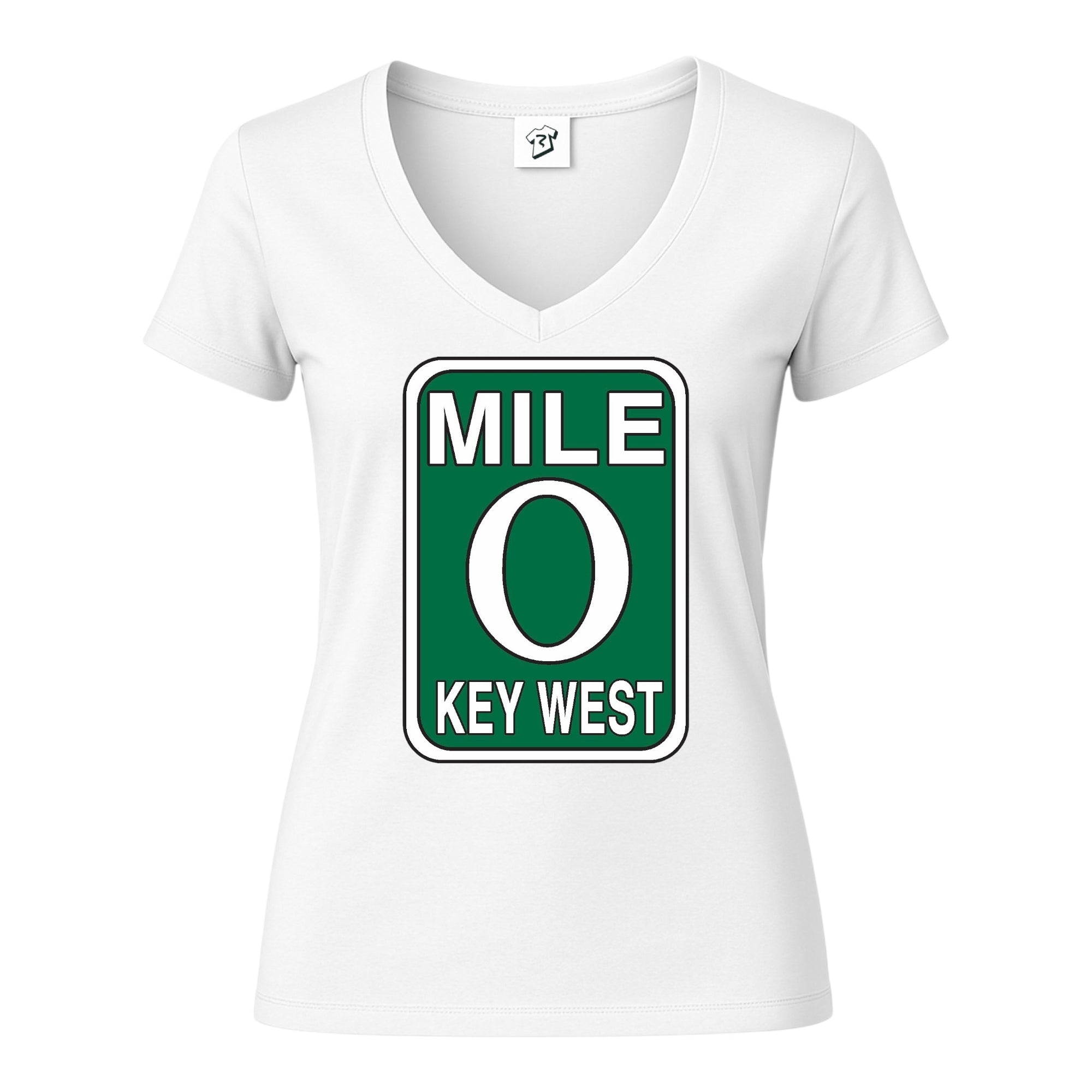 Tees Club v-neck t-shirt Mile 0 KW - V-Neck Tee Black Size XS back view