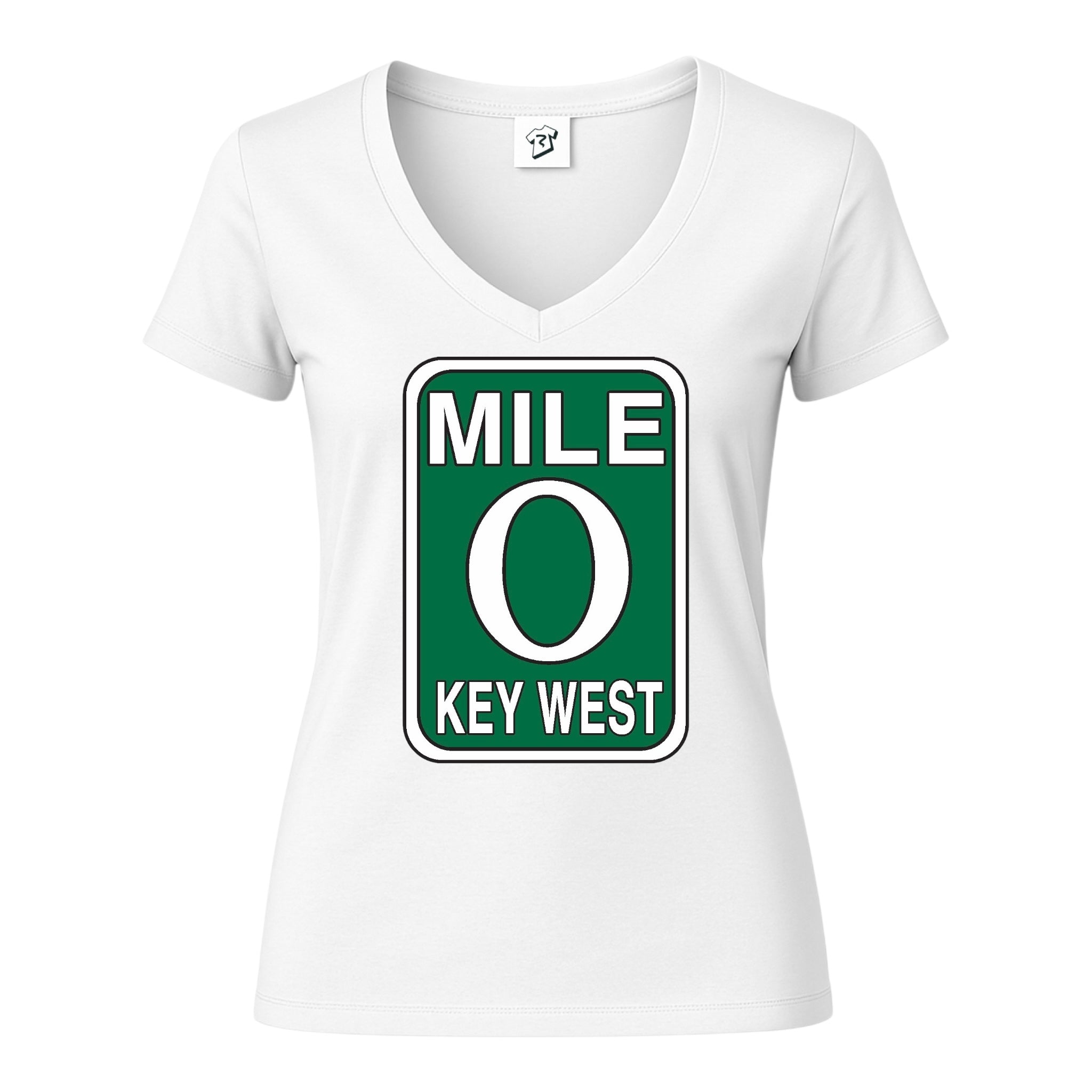 Tees Club v-neck t-shirt Mile 0 KW - V-Neck Tee Black Size XS back view