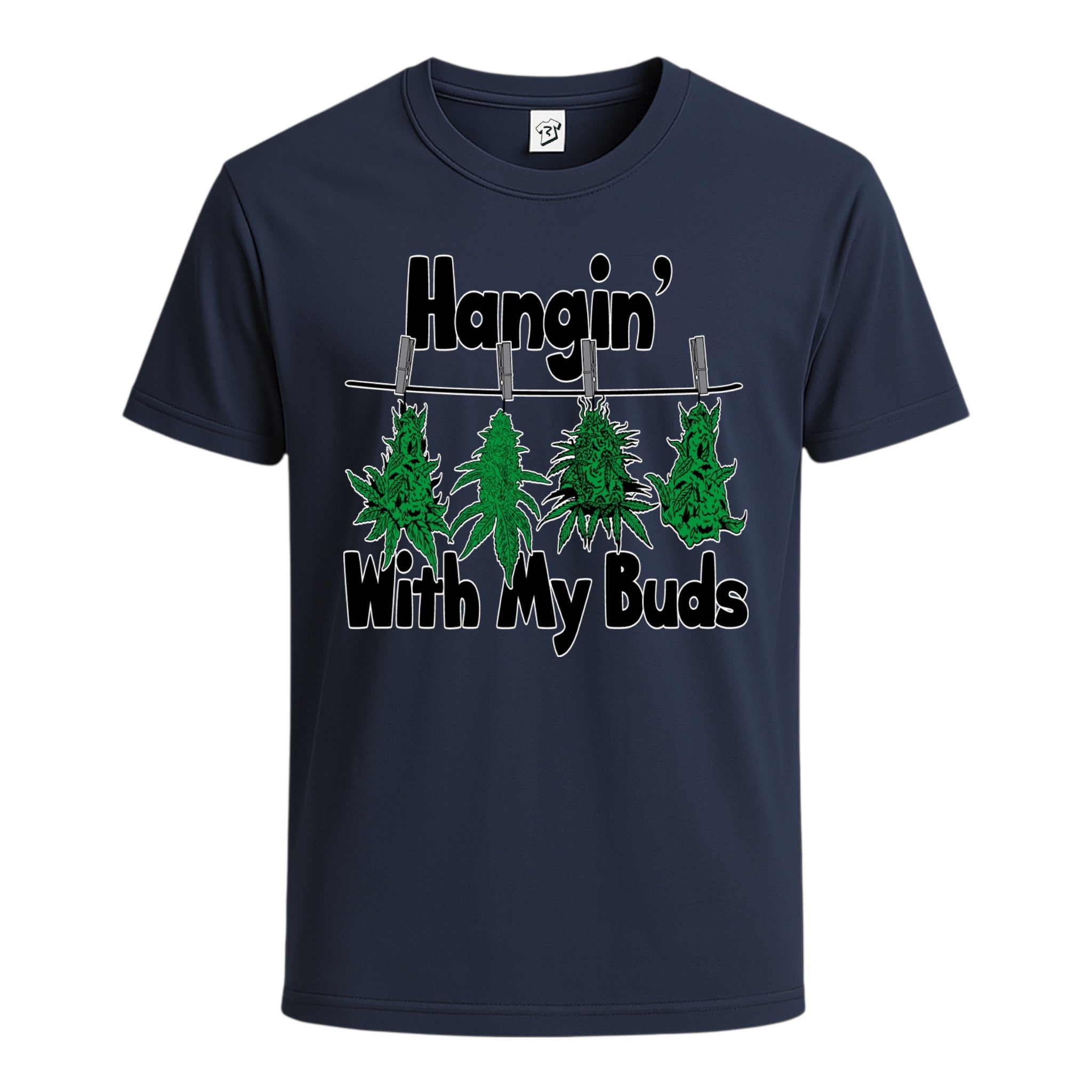 Tees Club graphic tee Hangin' With My Buds - Cotton Tee Navy Size XL detail