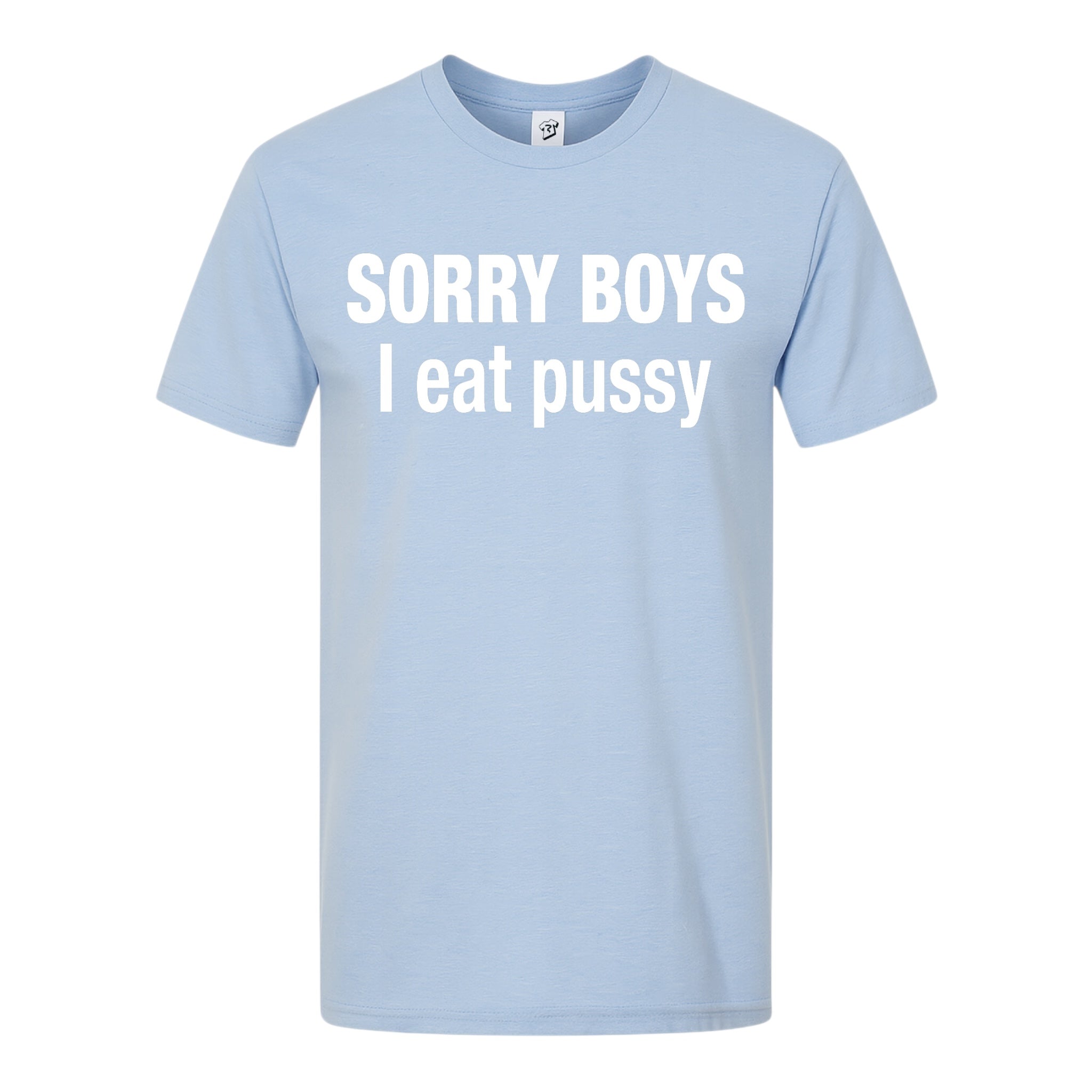 Tees Club graphic tee Sorry Boys I Eat Pussy - Premium Tee Black Size S back view