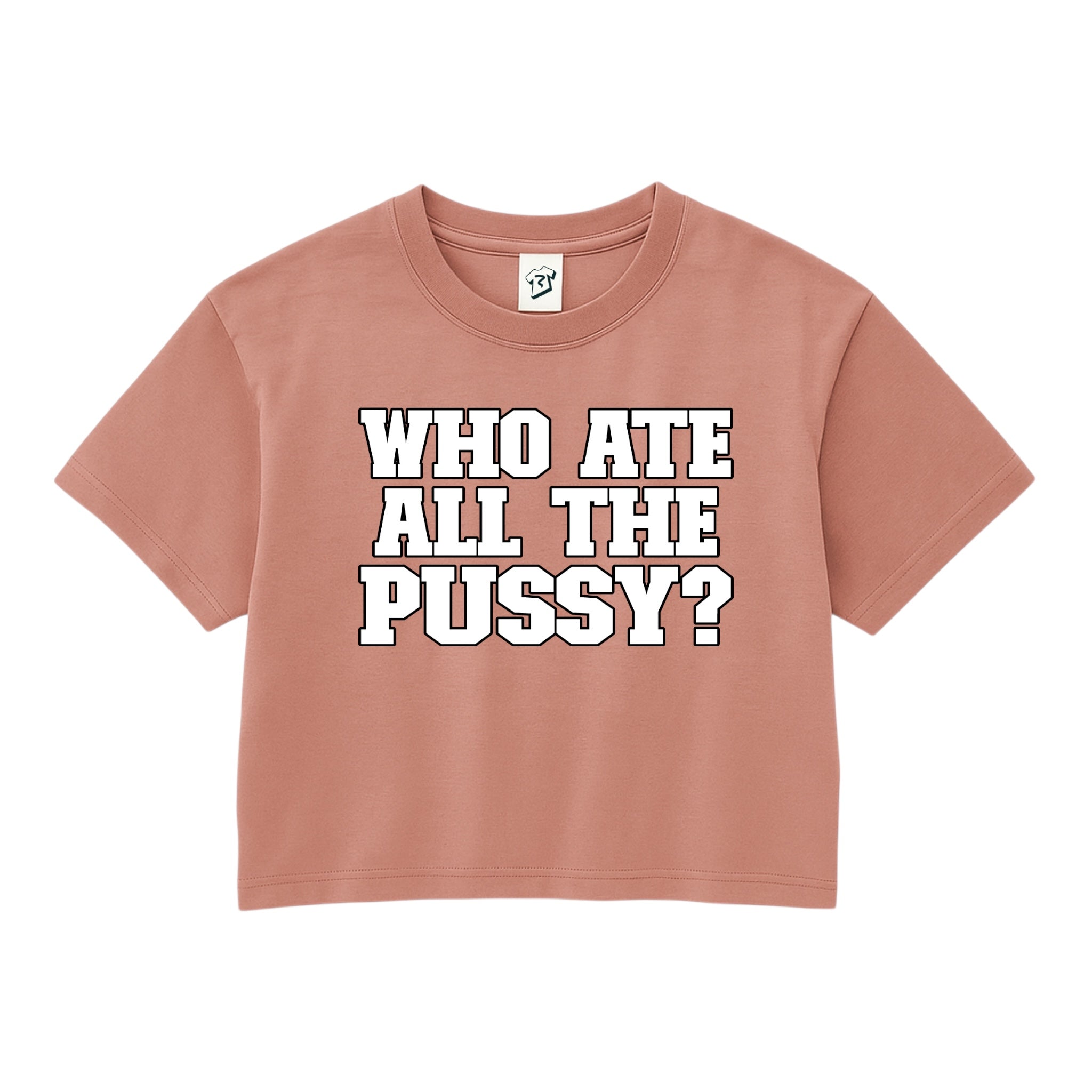 Tees Club crop top Who Ate All The Pussy? - Crop Top Black Size XS back view