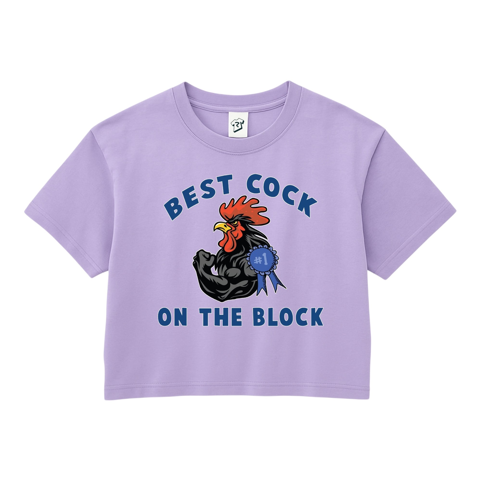 Tees Club crop top Best Cock On The Block - Crop Top Black Size XS front view