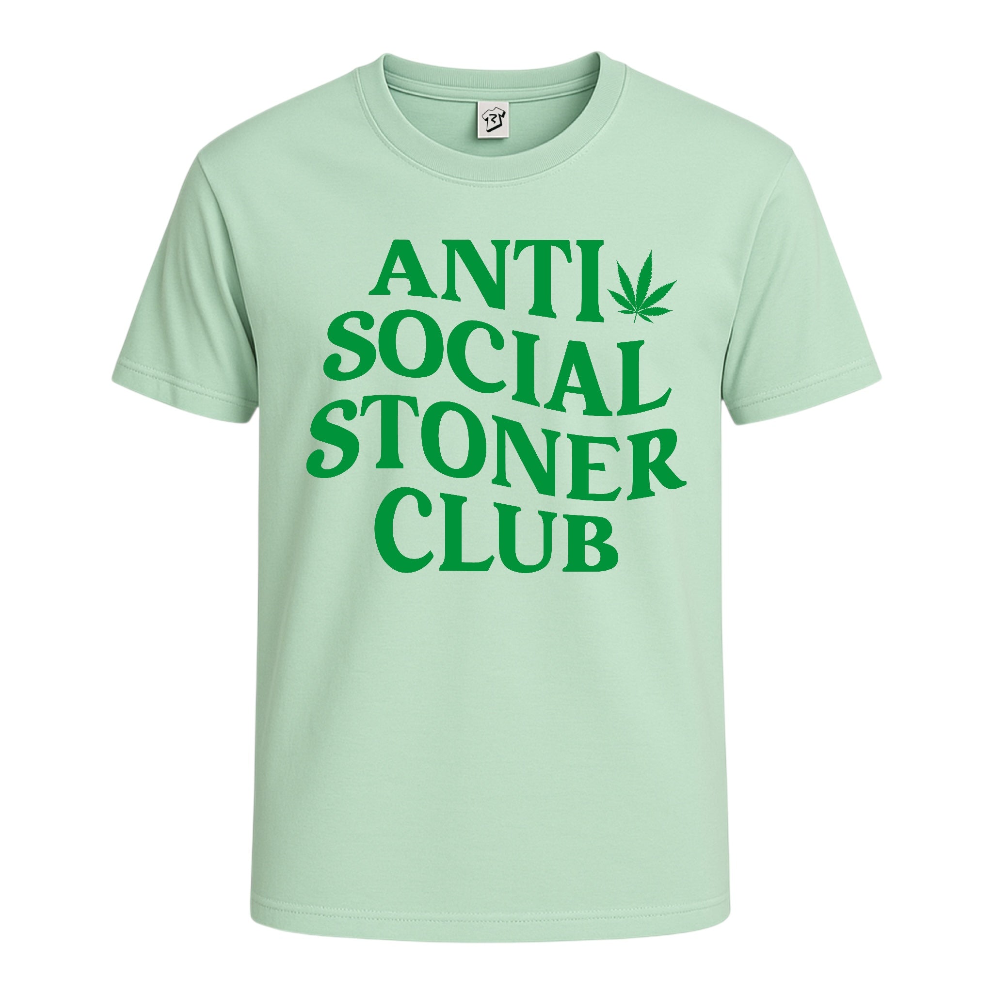 Tees Club graphic tee Anti Social Stoner Club - Cotton Tee Navy Size 2XL detail