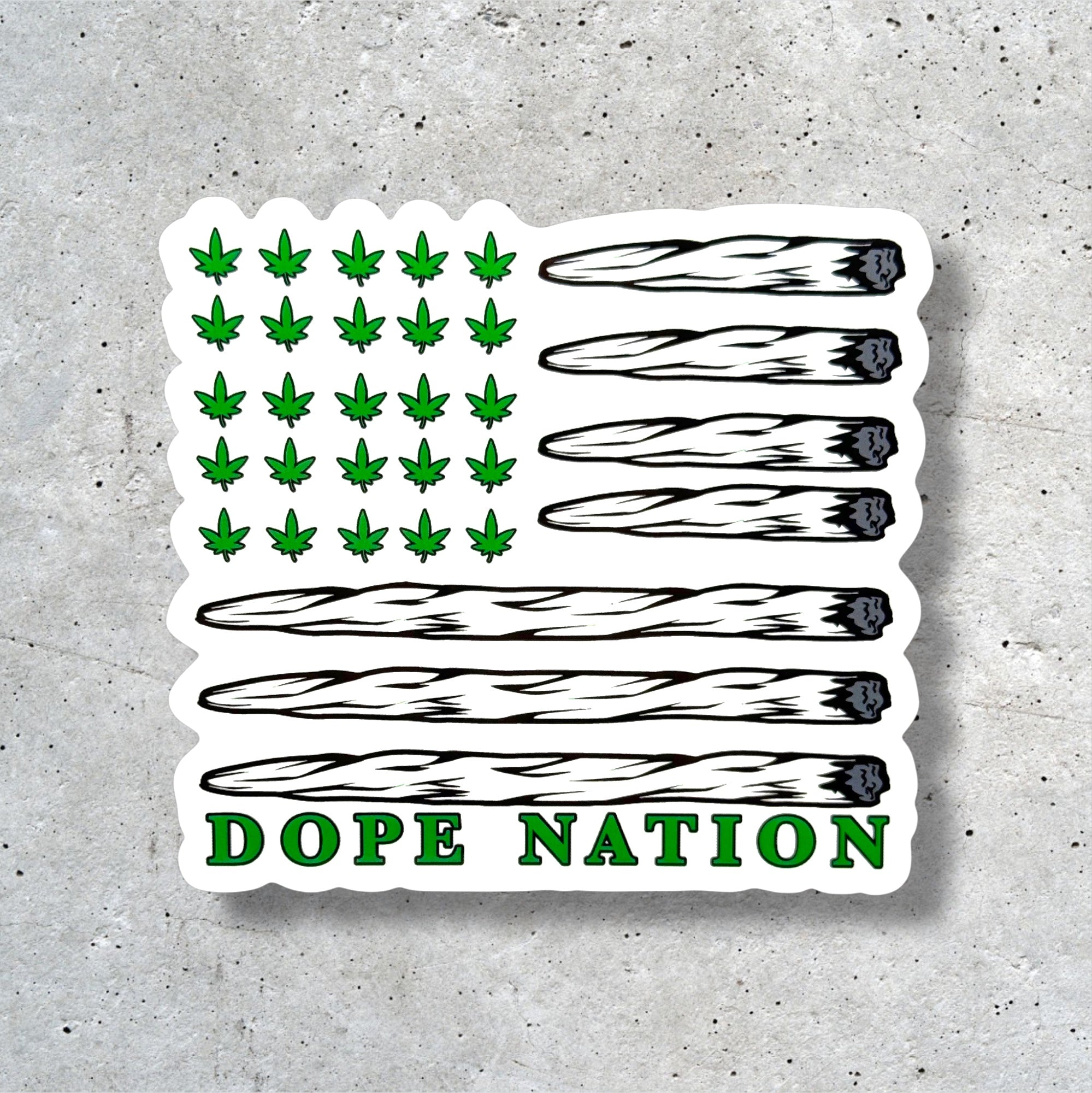 Tees Club vinyl sticker pack Dope Nation - Sticker (4" x 3") X3 pack detail