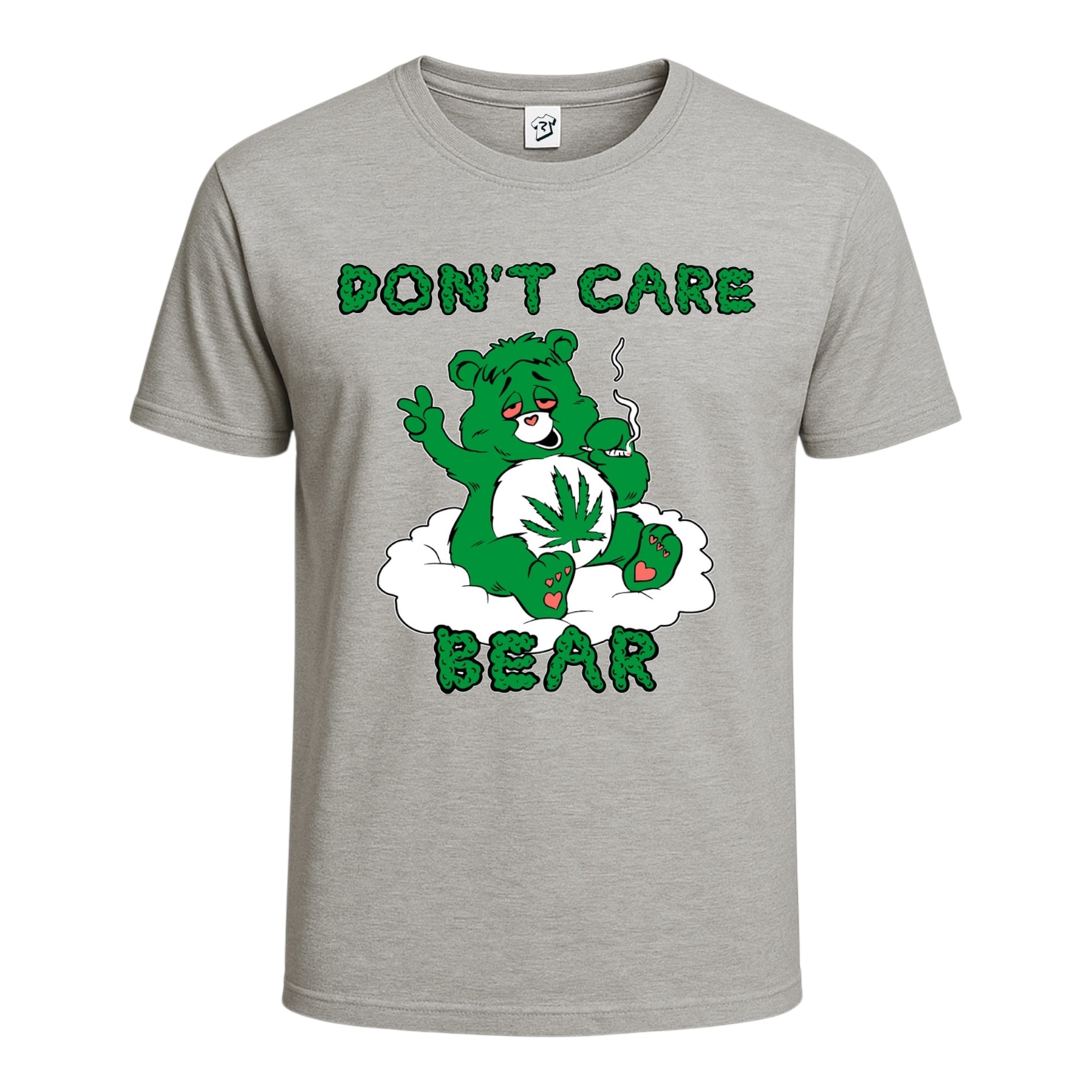Tees Club graphic tee Don't Care Lazy Bear - Cotton Tee Navy Size S back view