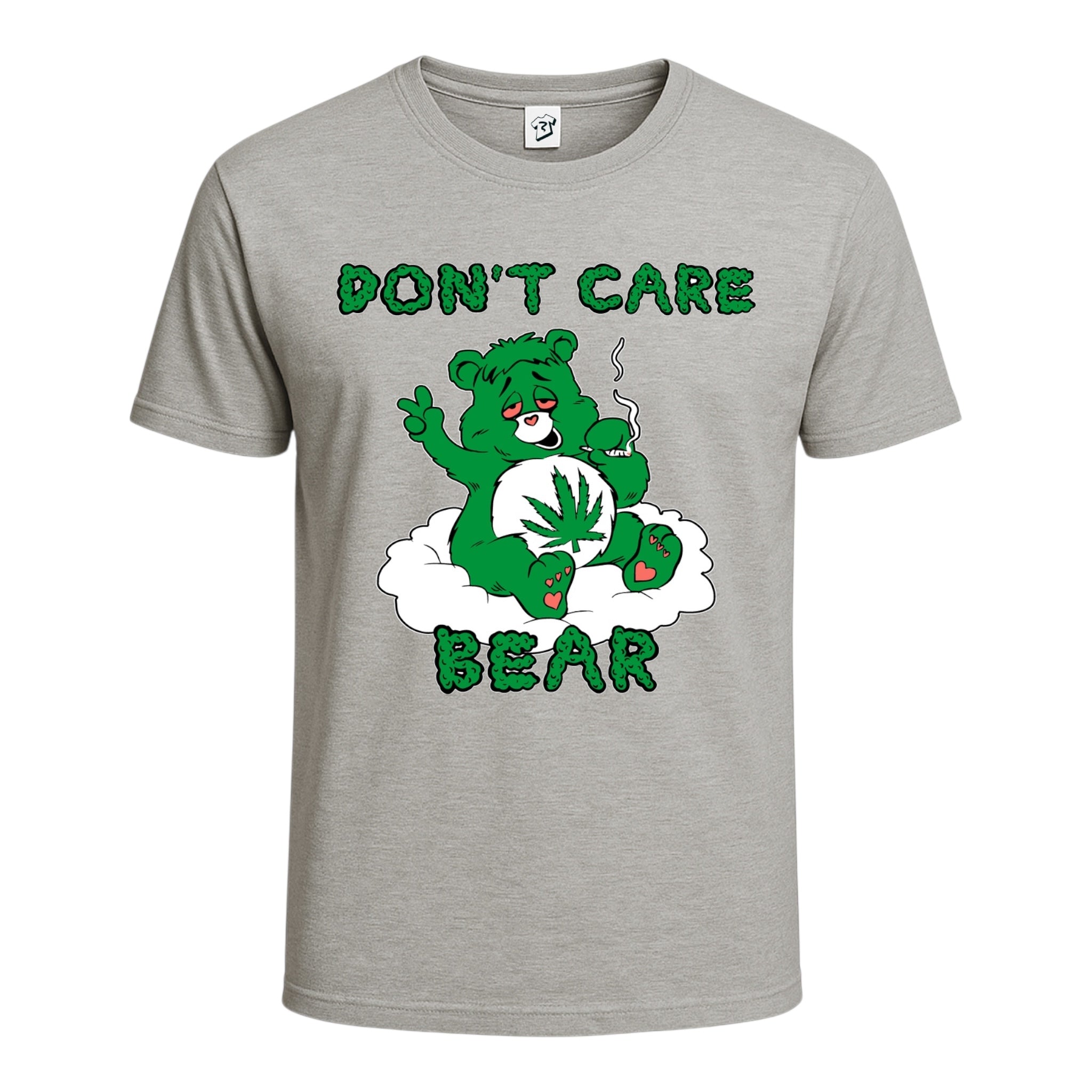 Tees Club graphic tee Don't Care Lazy Bear - Cotton Tee Navy Size S back view