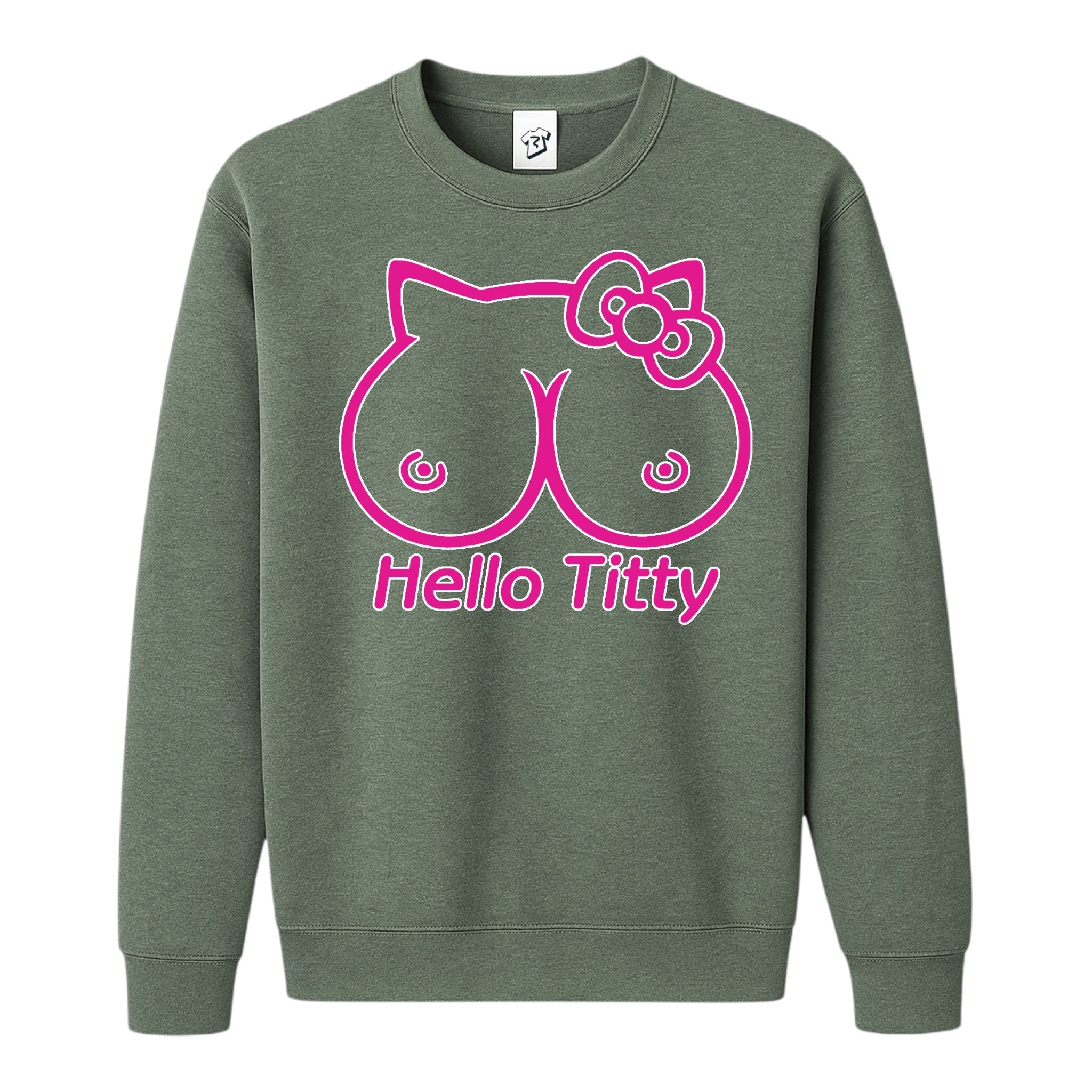 Tees Club crewneck sweatshirt Hello Titty - Sweatshirt Black Size M detail