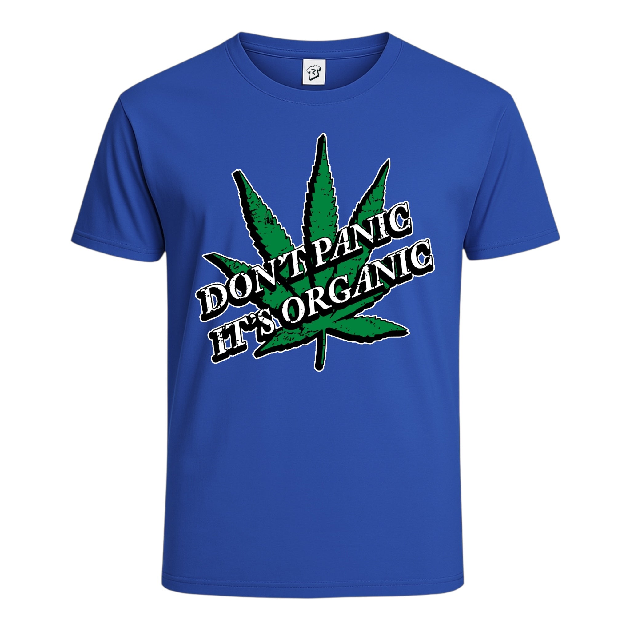 Tees Club graphic tee Don't Panic It's Organic - Cotton Tee Navy Size 2XL detail