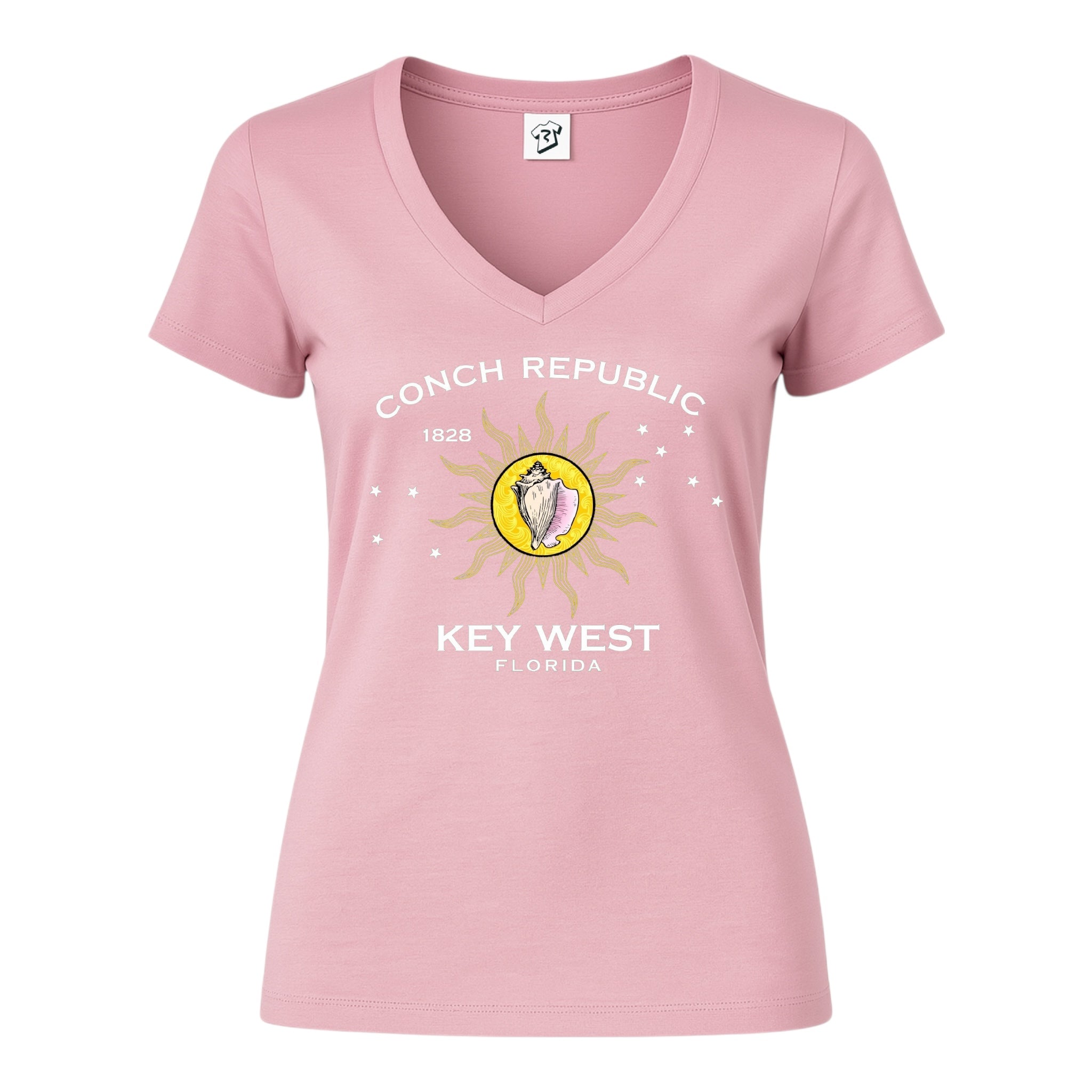 Tees Club v-neck t-shirt Conch Republic KW - V-Neck Tee Black Size S detail