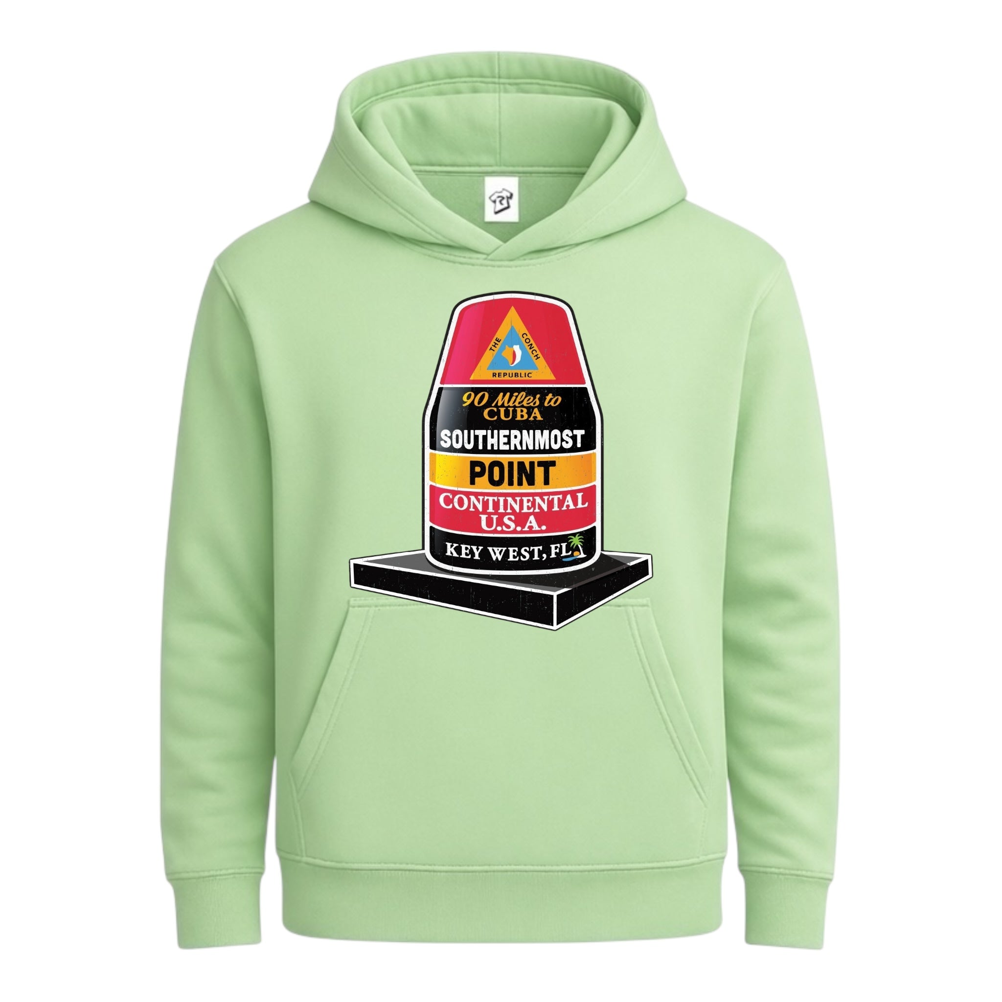 Tees Club streetwear hoodie Southernmost Point KW - Hoodie Navy Size S back view