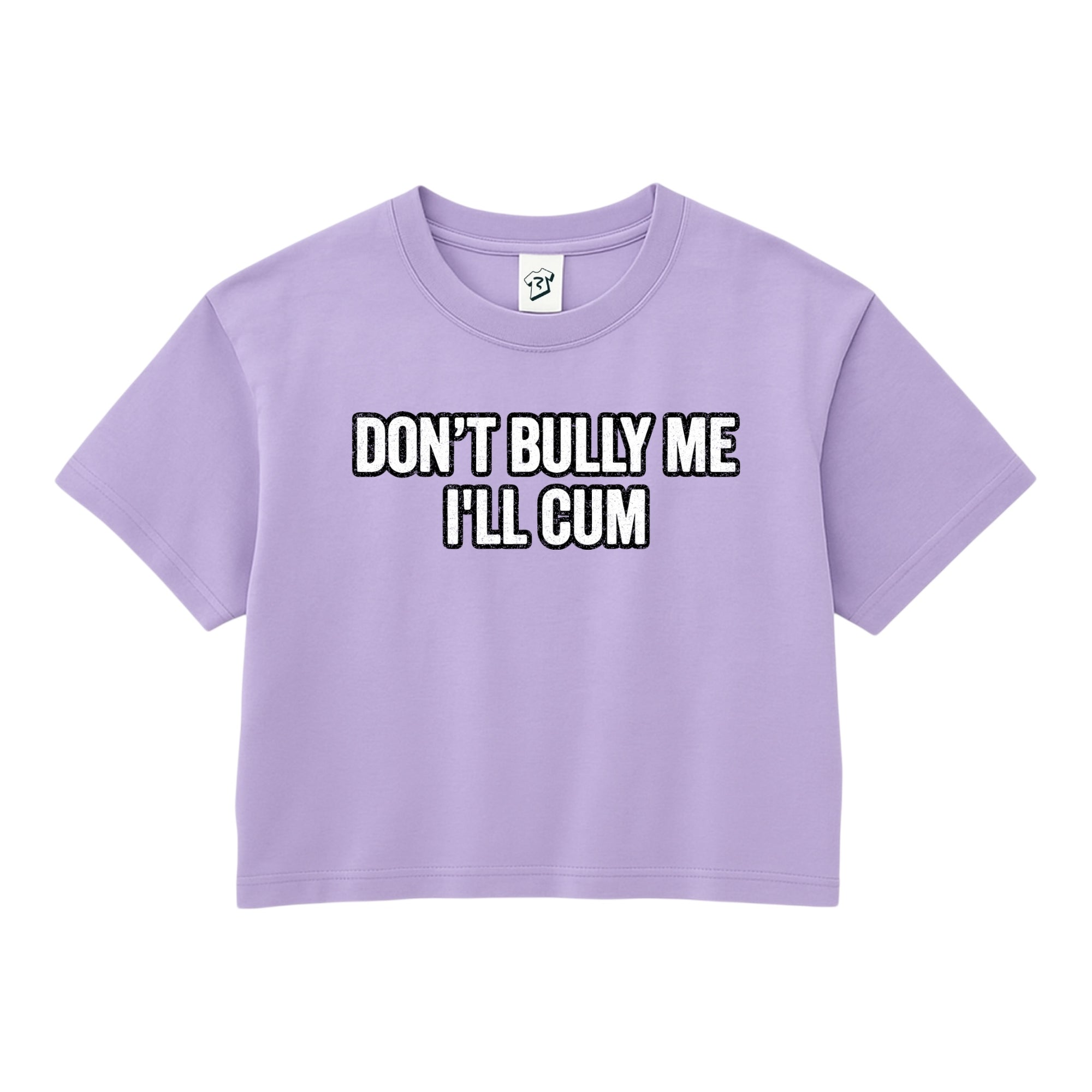 Tees Club crop top Don't Bully Me I'll Cum - Crop Top Black Size XS back view