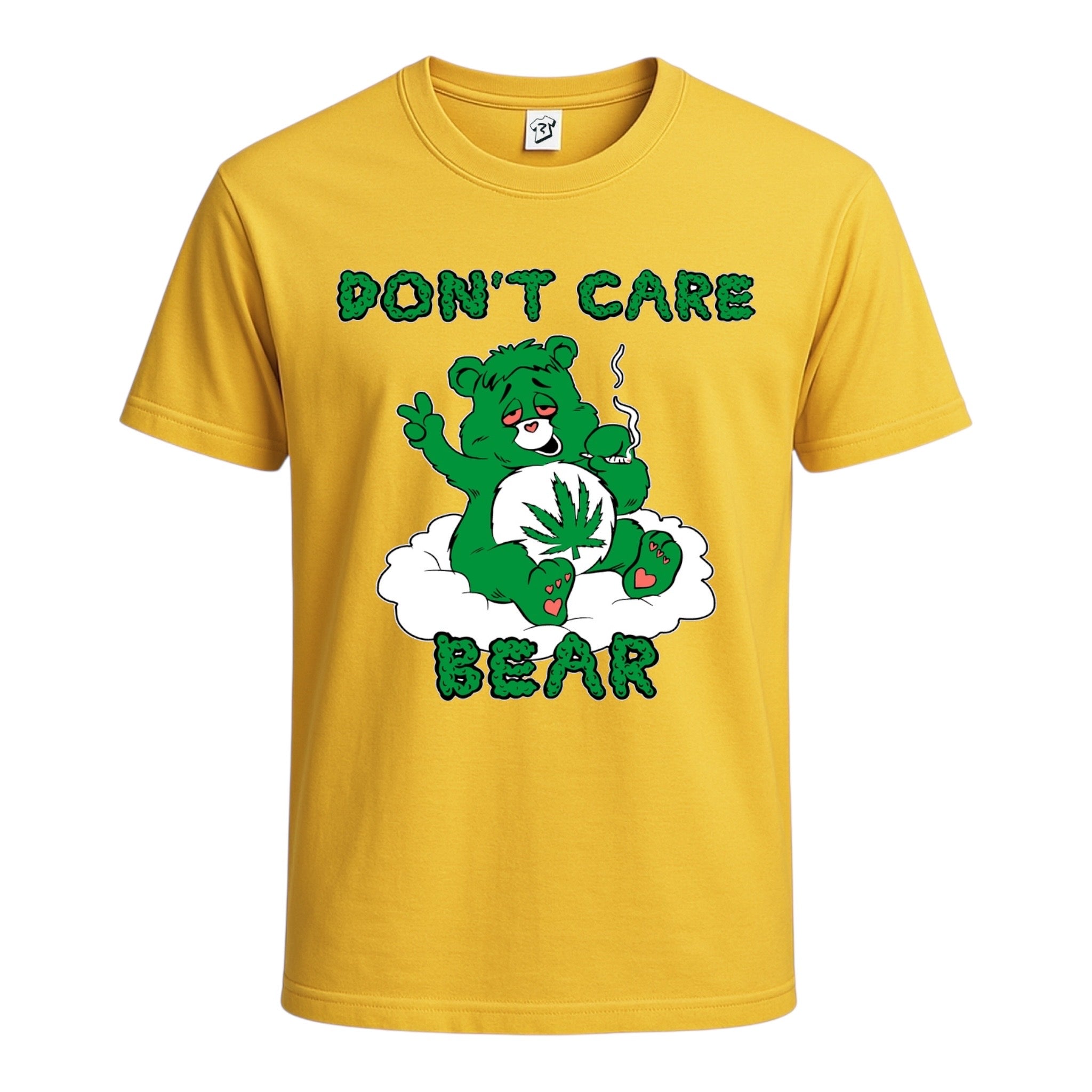 Tees Club graphic tee Don't Care Lazy Bear - Cotton Tee Navy Size XL detail