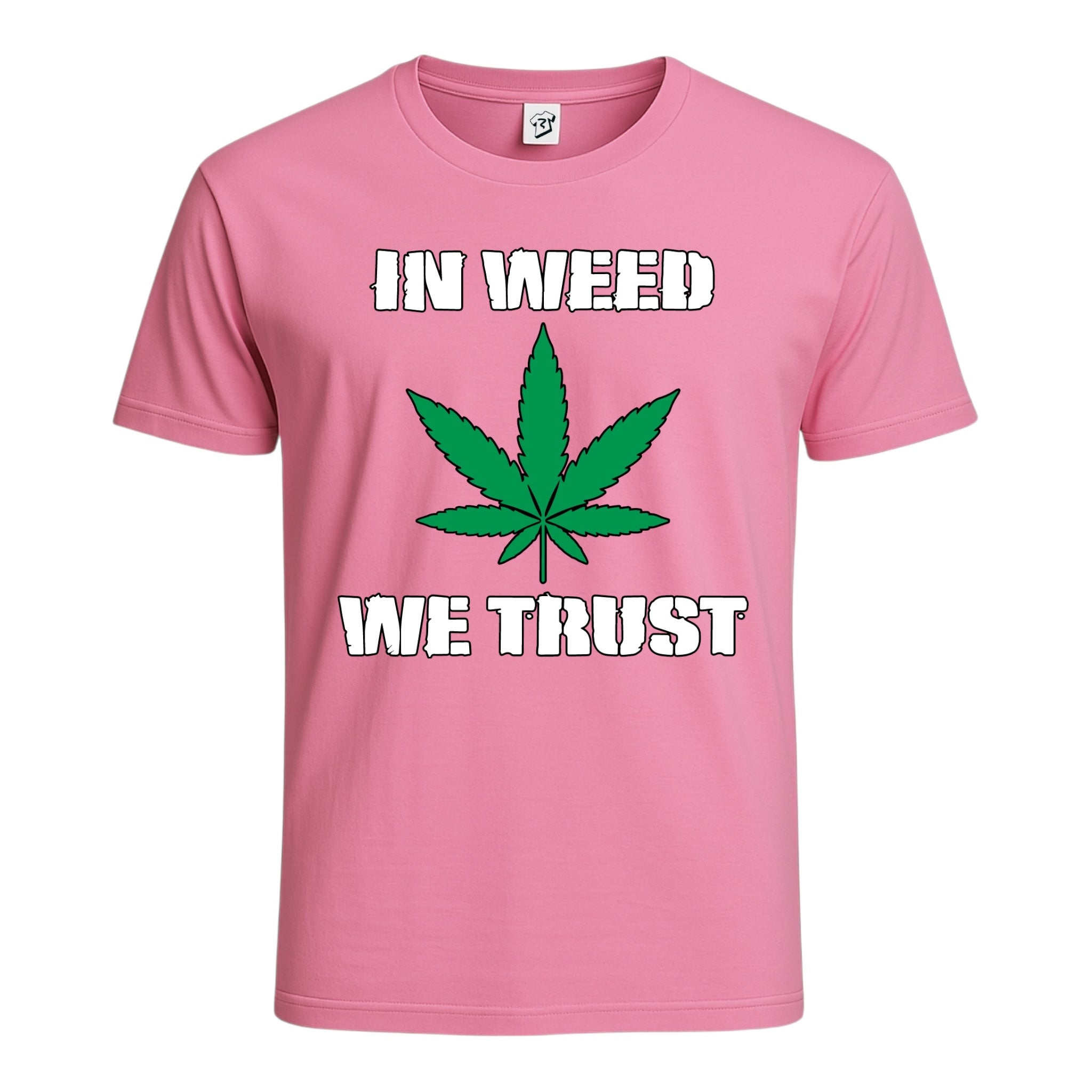Tees Club graphic tee In Weed We Trust - Cotton Tee Navy Size XL detail