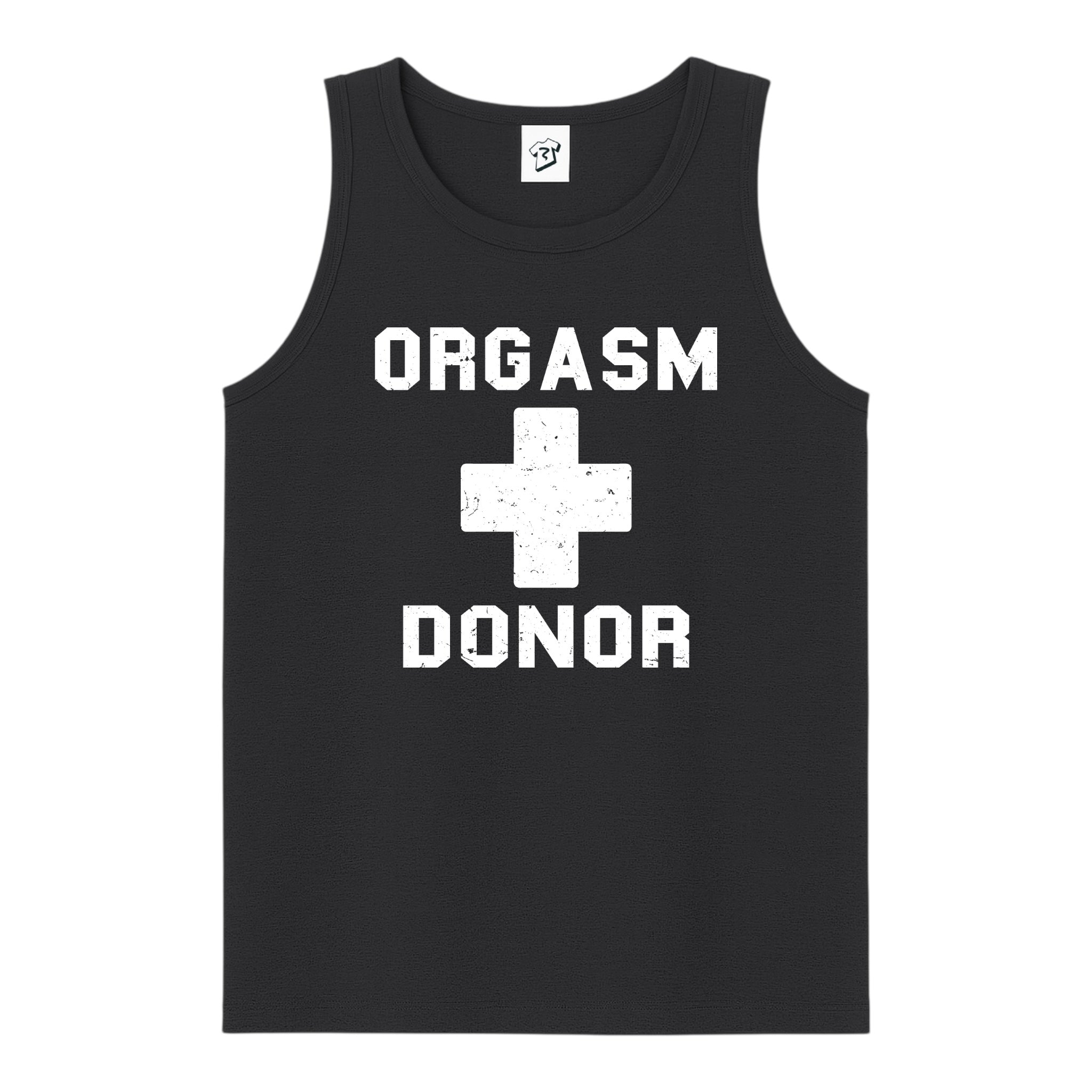 Tees Club tank top Orgasm Donor - Tank Top Navy Size M detail