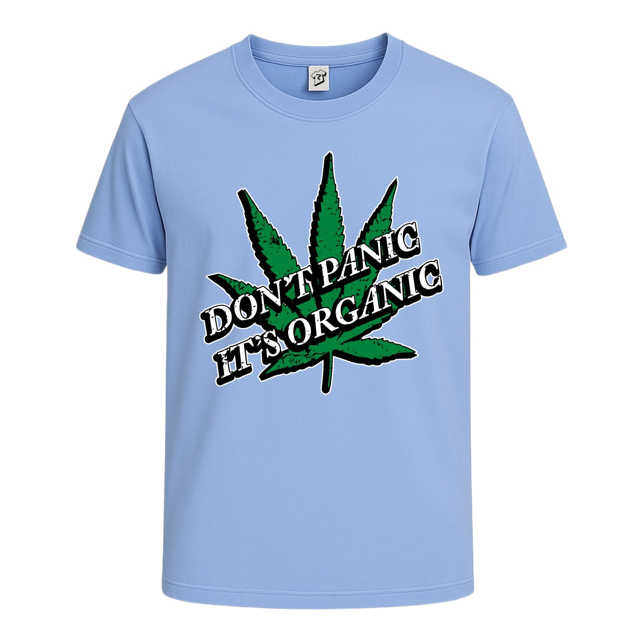 Tees Club graphic tee Don't Panic It's Organic - Cotton Tee Navy Size L detail