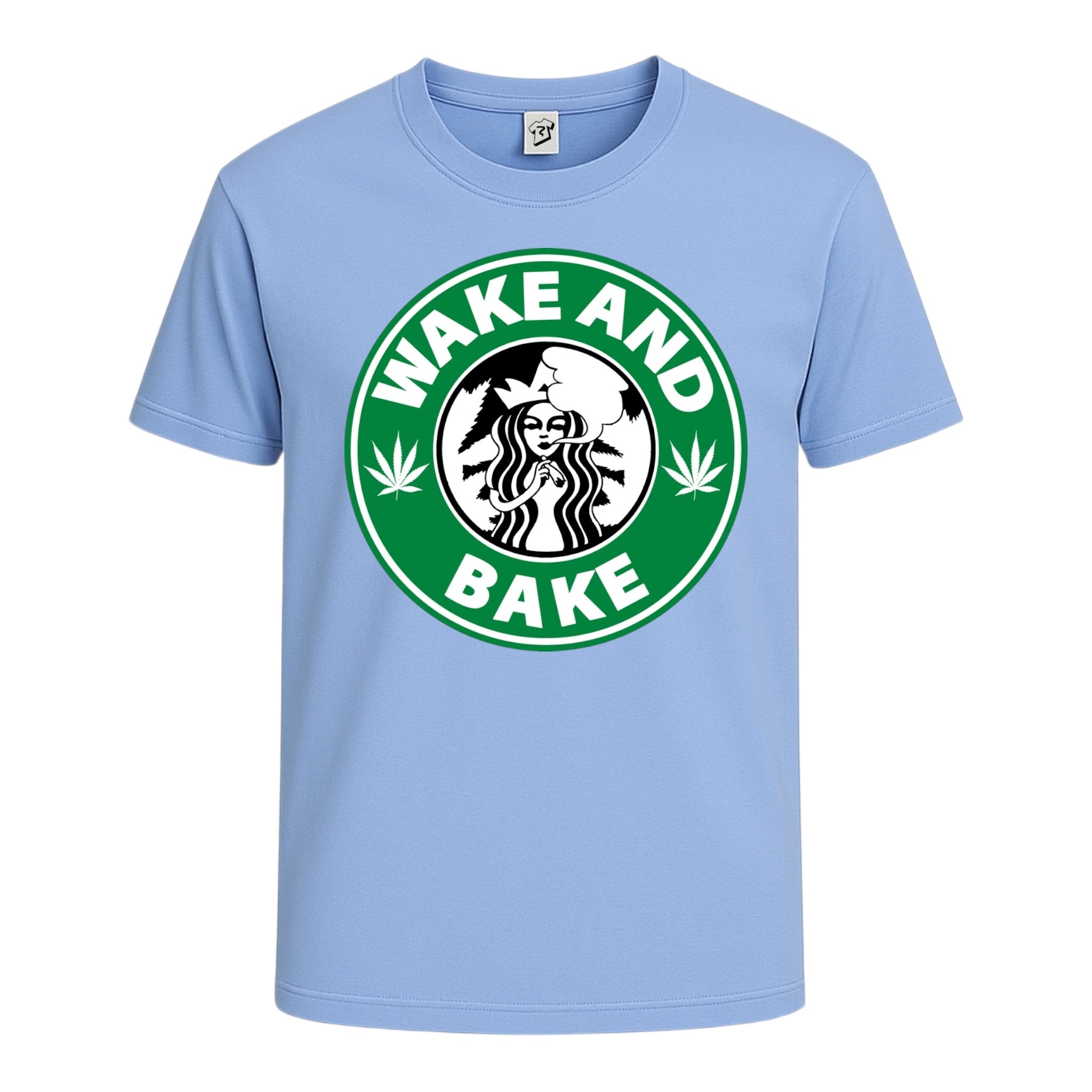 Tees Club graphic tee Wake N' Bake - Cotton Tee Navy Size L detail