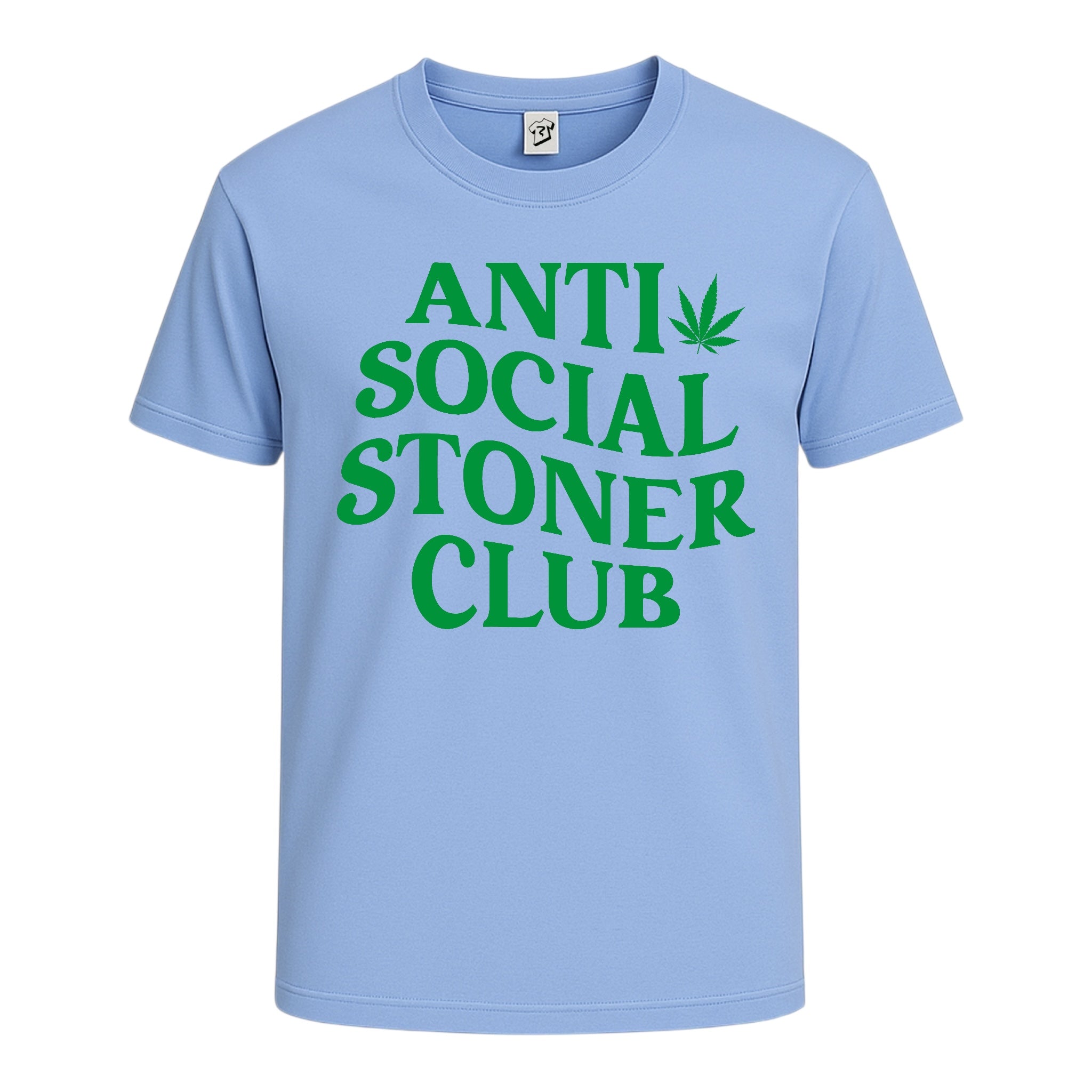 Tees Club graphic tee Anti Social Stoner Club - Cotton Tee Navy Size L detail