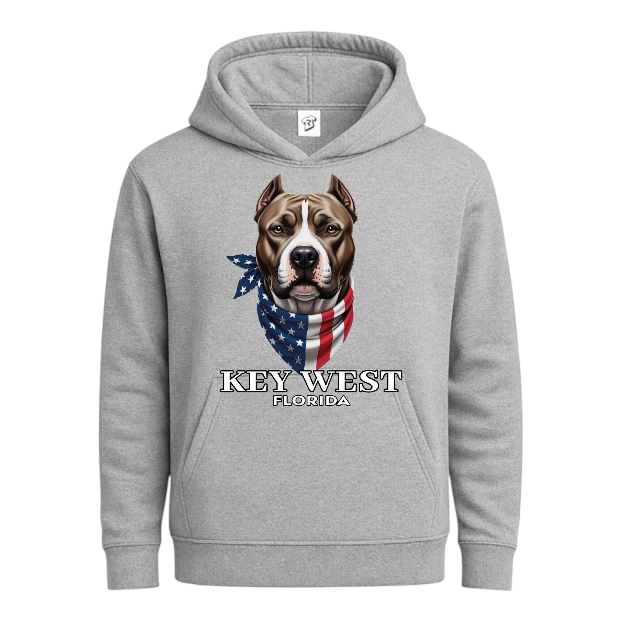 Tees Club streetwear hoodie Pitbull KW - Hoodie Navy Size S back view