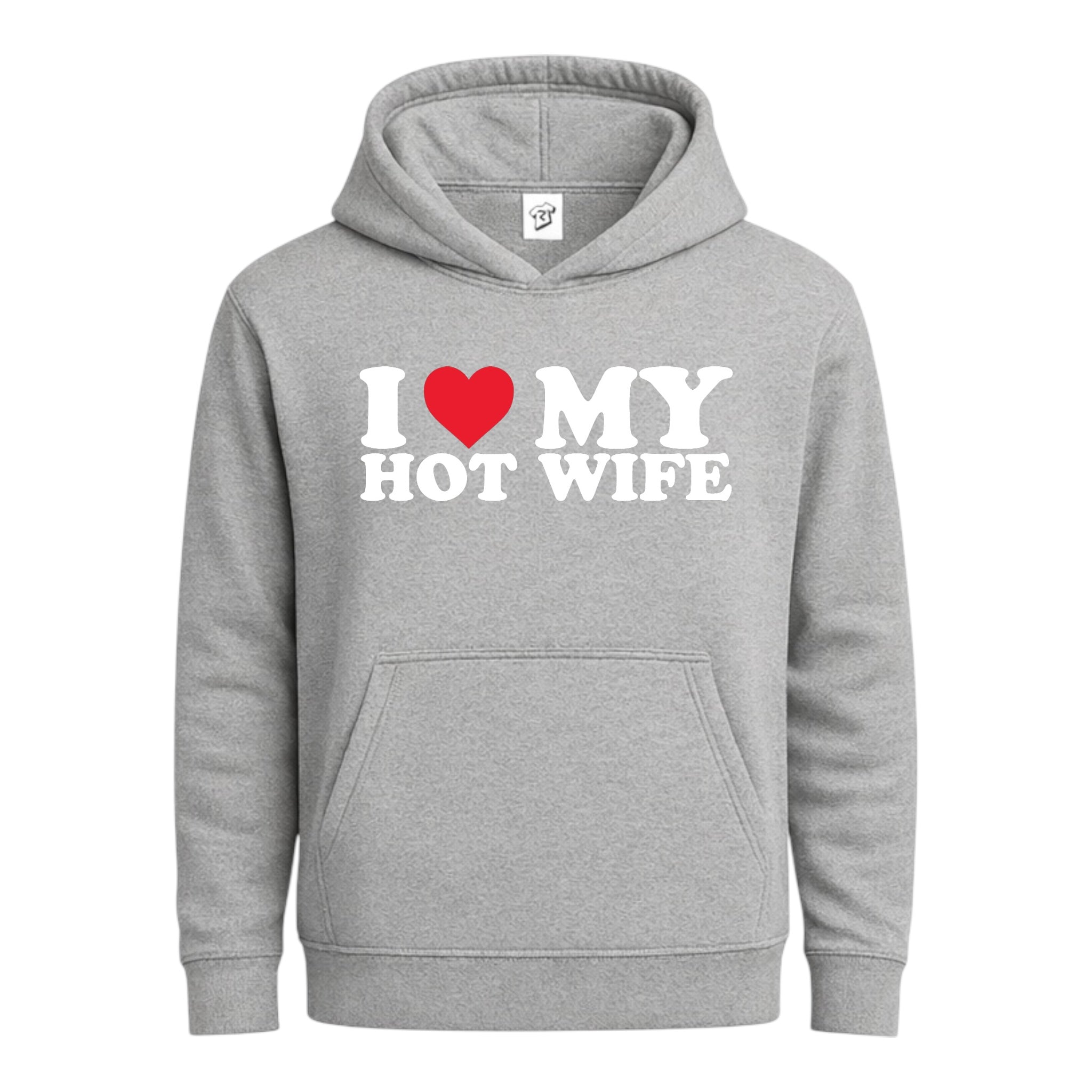 Tees Club streetwear hoodie I Love My Hot Wife - Hoodie Navy Size M detail