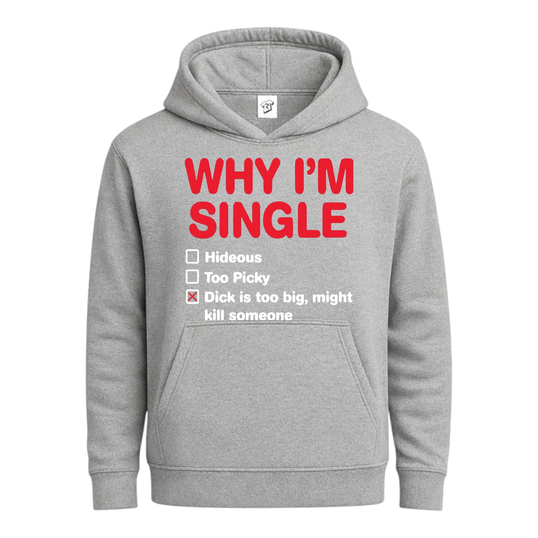 Tees Club streetwear hoodie Why I'm Single? - Hoodie Navy Size M detail