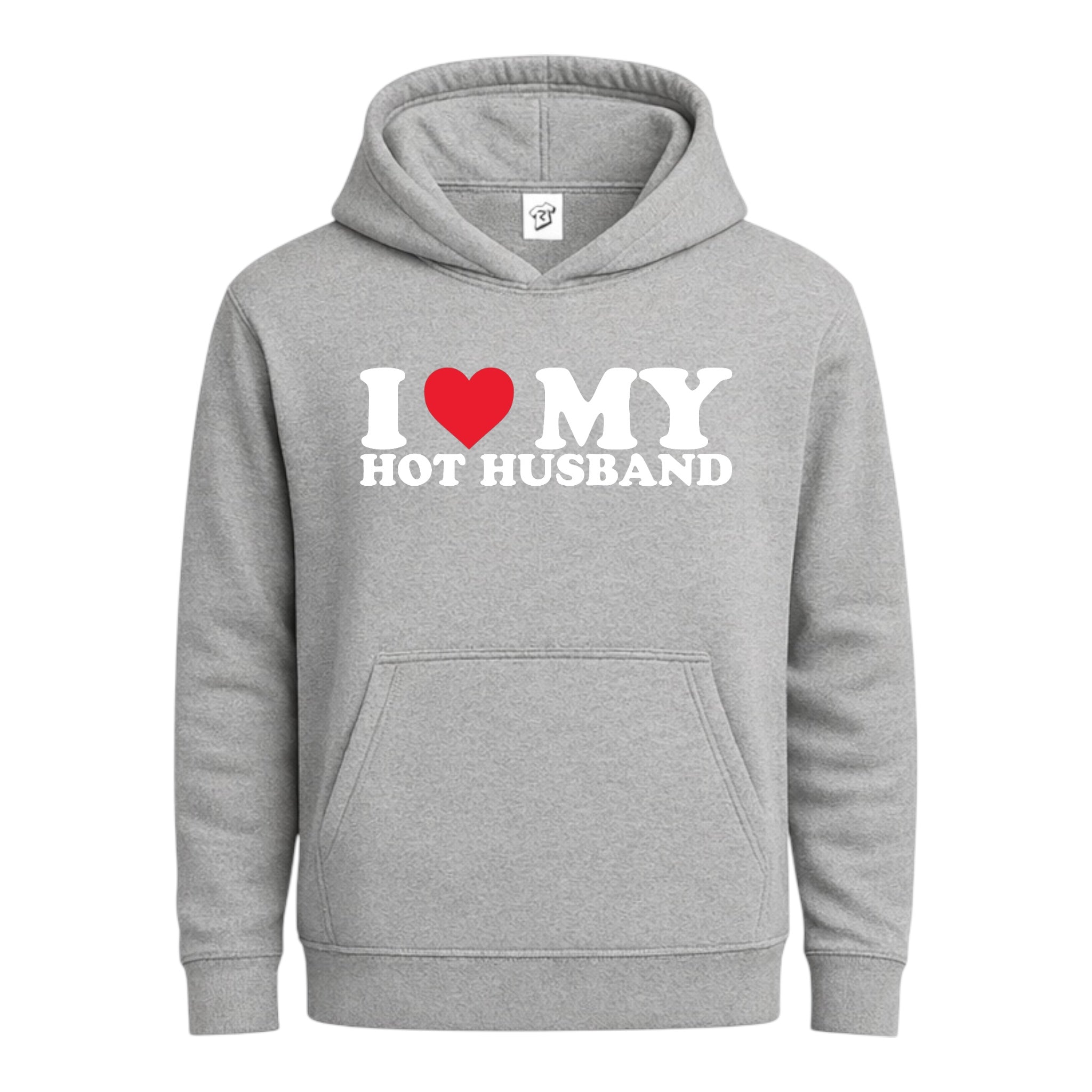 Tees Club streetwear hoodie I Love My Hot Husband - Hoodie Navy Size M detail
