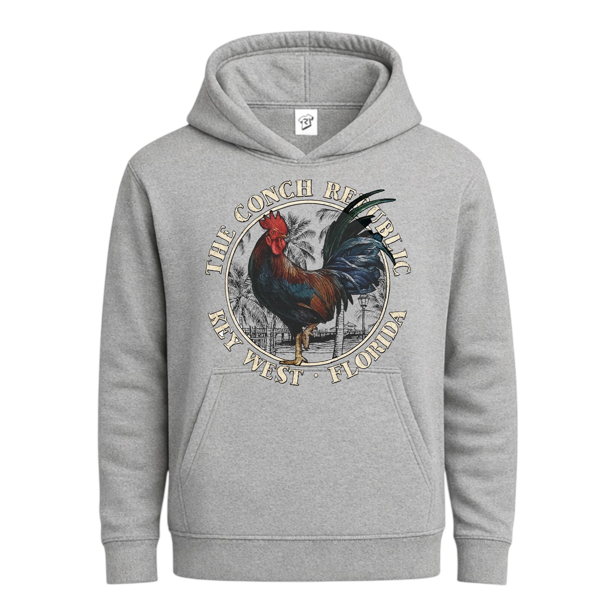 Tees Club streetwear hoodie Rooster Conch Rep KW - Hoodie Navy Size S back view