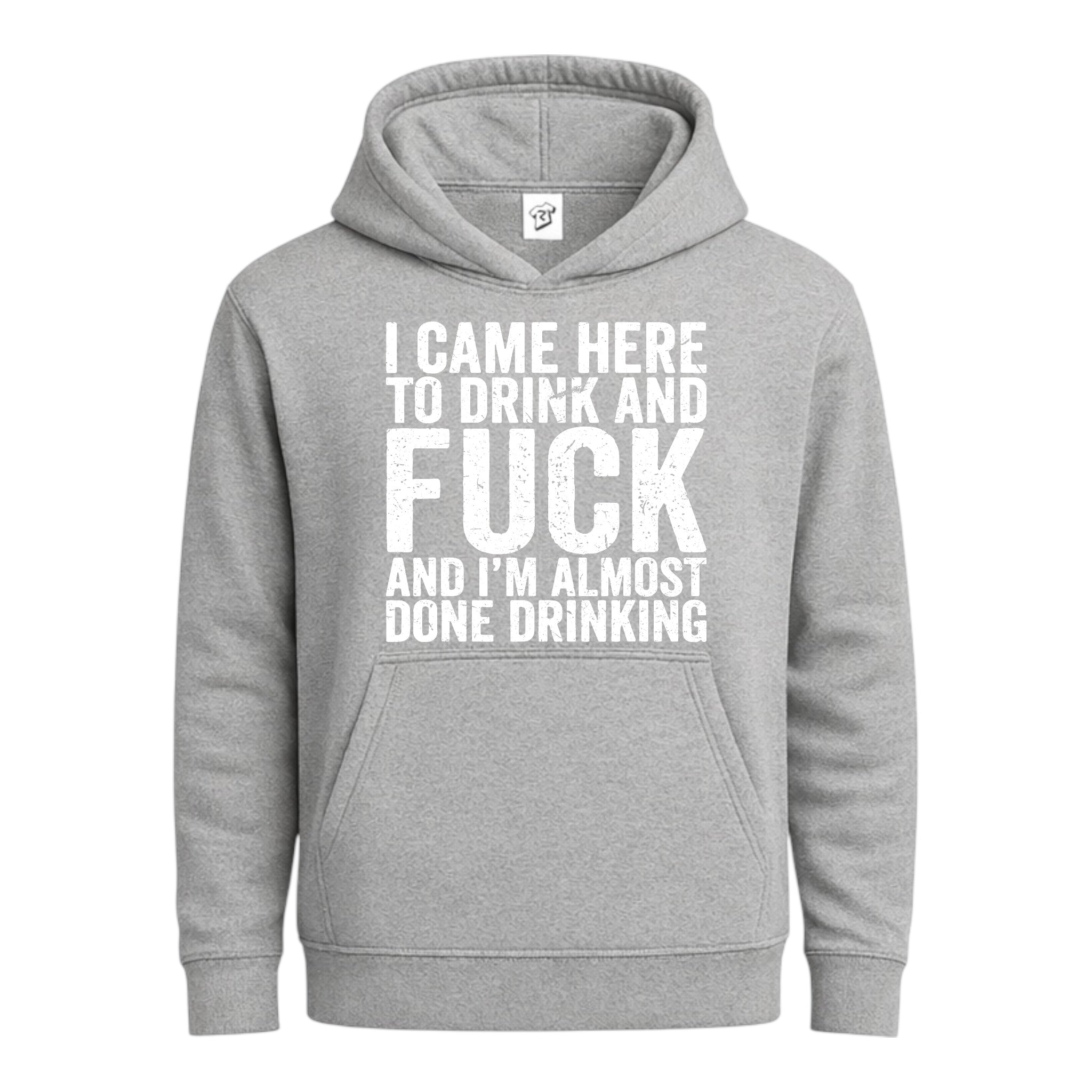 Tees Club streetwear hoodie I Came Here to Drink and Fuck - Hoodie Navy Size M detail