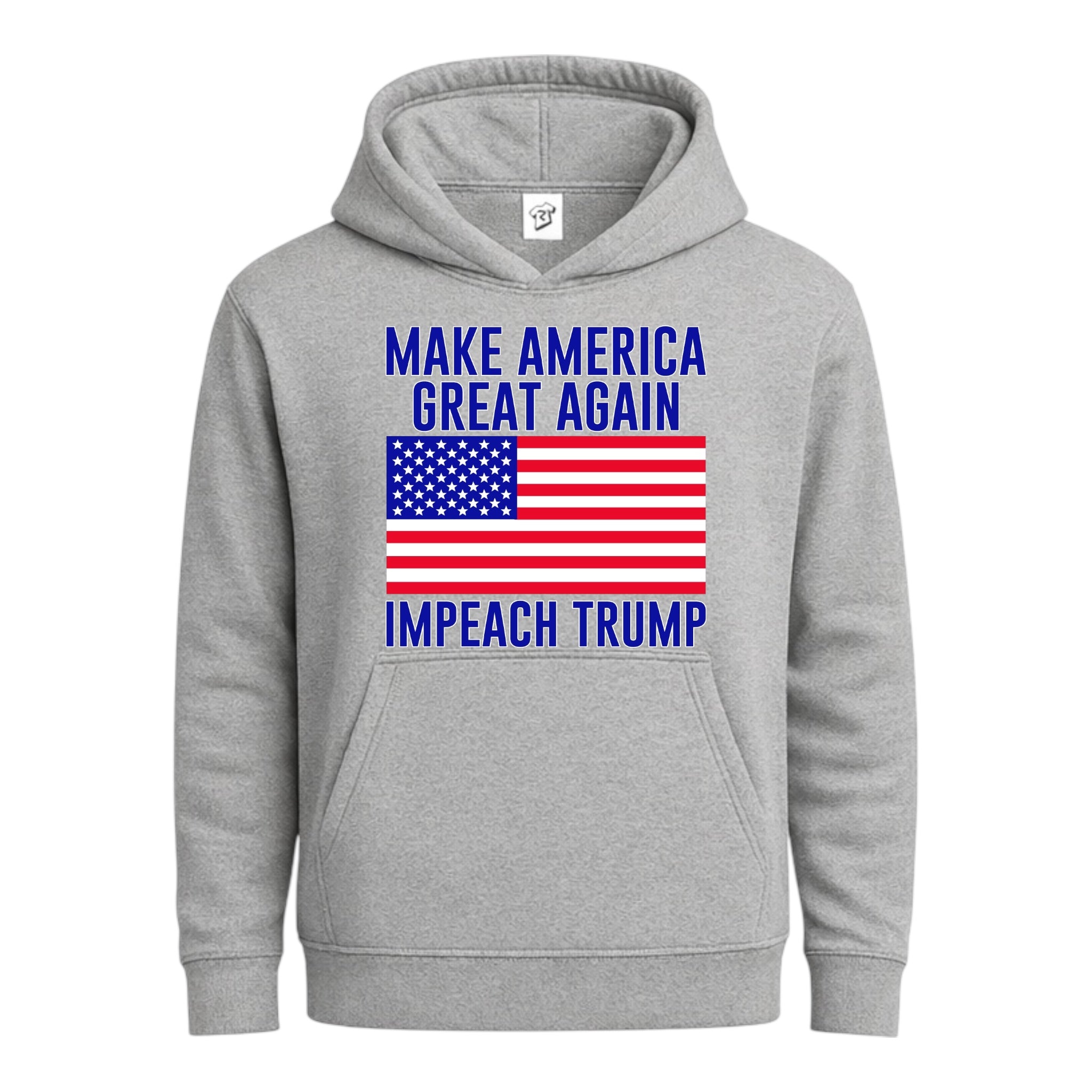 Tees Club streetwear hoodie Impeach Trump - Hoodie Navy Size M detail