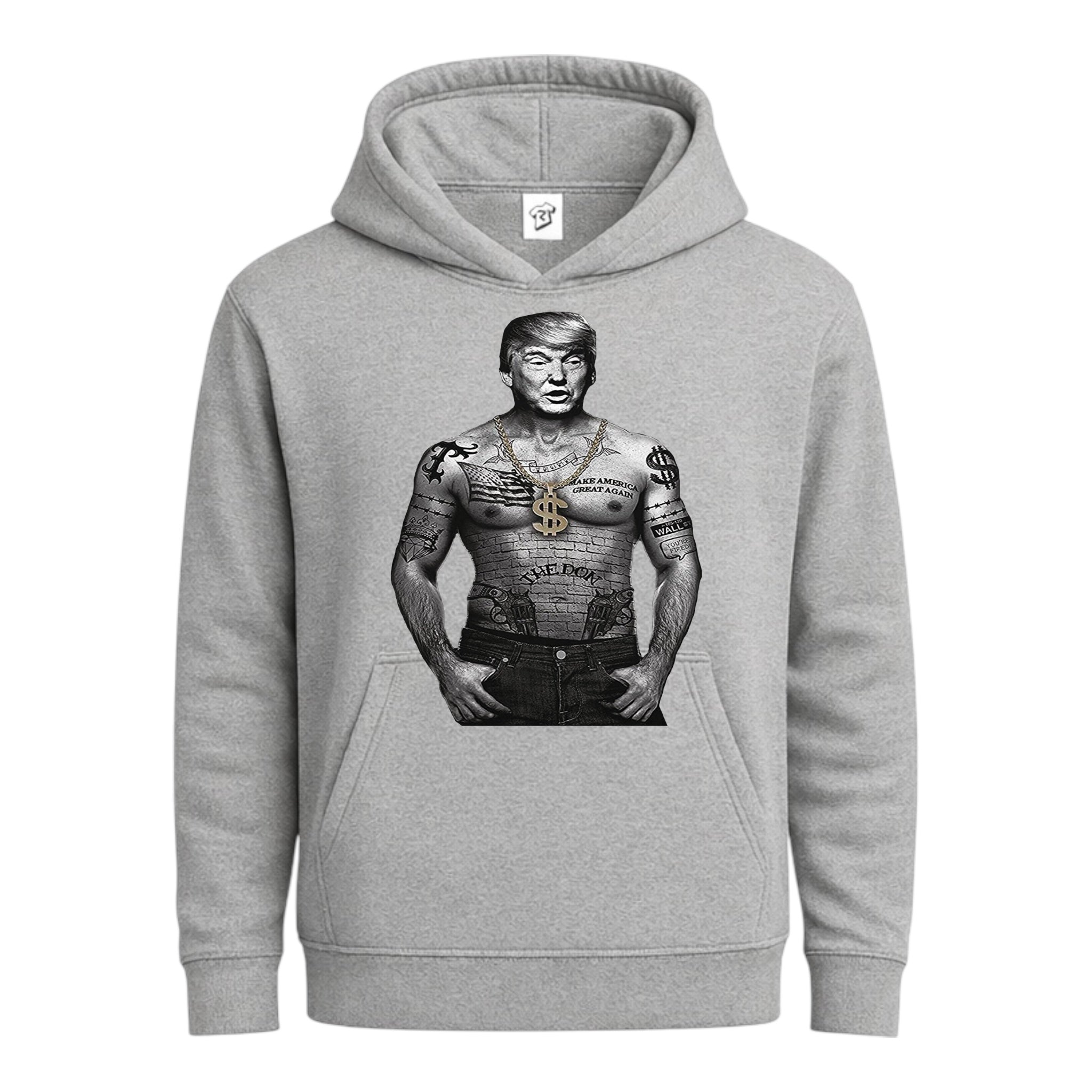 Tees Club streetwear hoodie Trump Tattooed - Hoodie Navy Size M detail