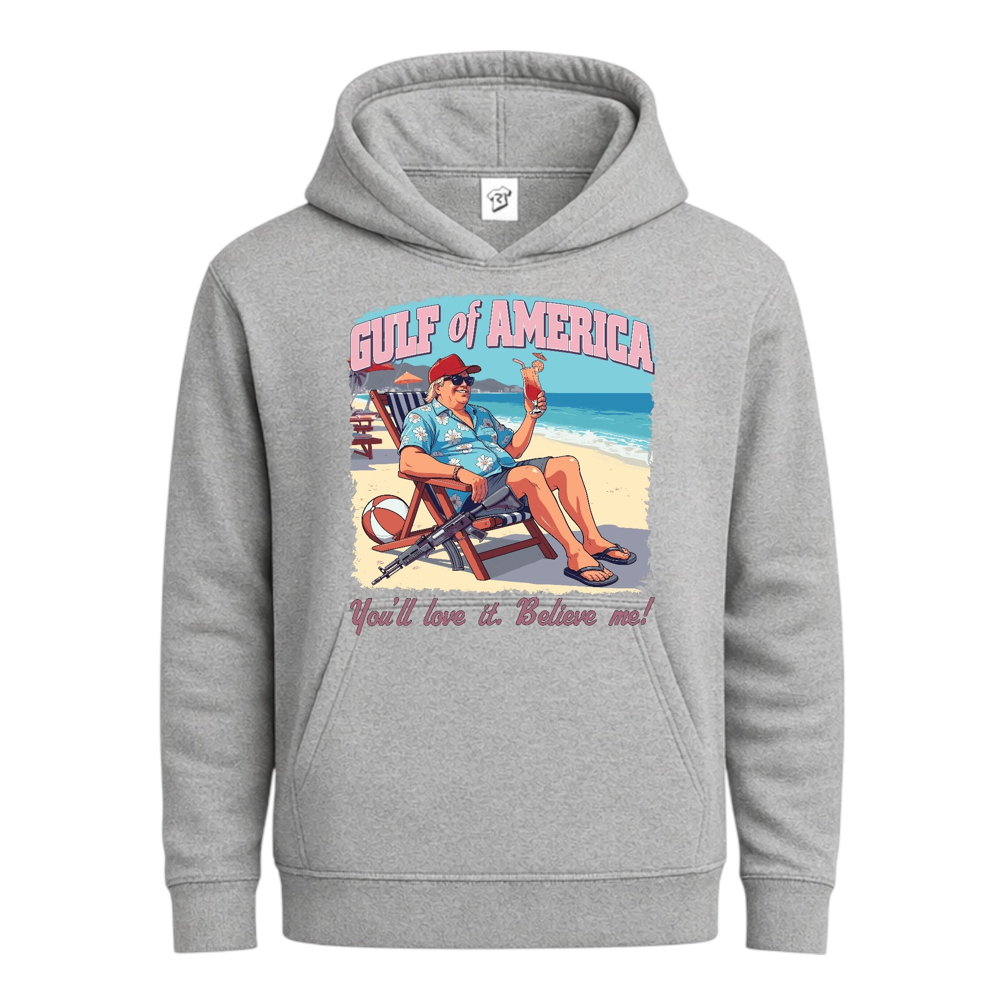 Tees Club streetwear hoodie Gulf of America You'll Love It Believe Me - Hoodie Navy Size M detail