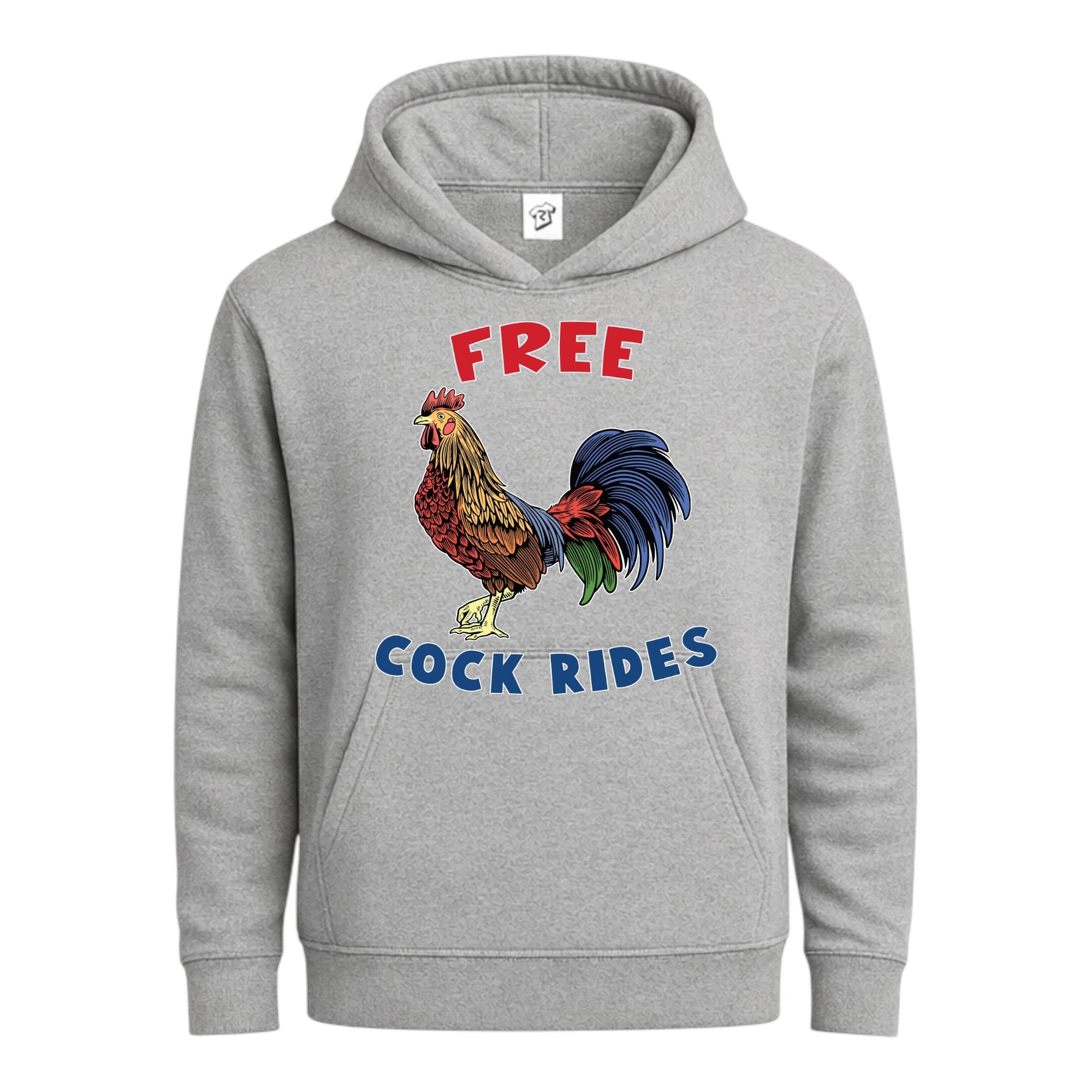 Tees Club streetwear hoodie Free Cock Rides - Hoodie Navy Size S front view