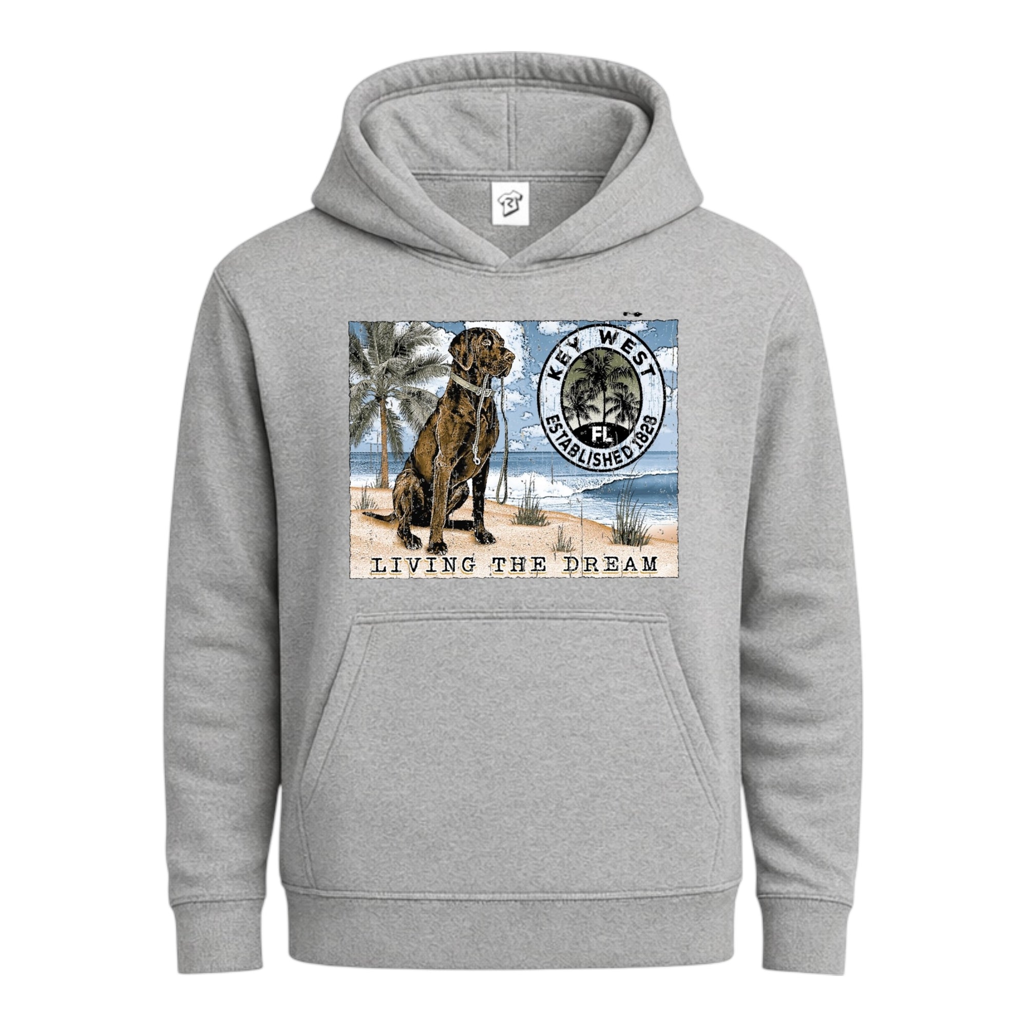 Tees Club streetwear hoodie Black Lab Dog KW - Hoodie Navy Size S front view