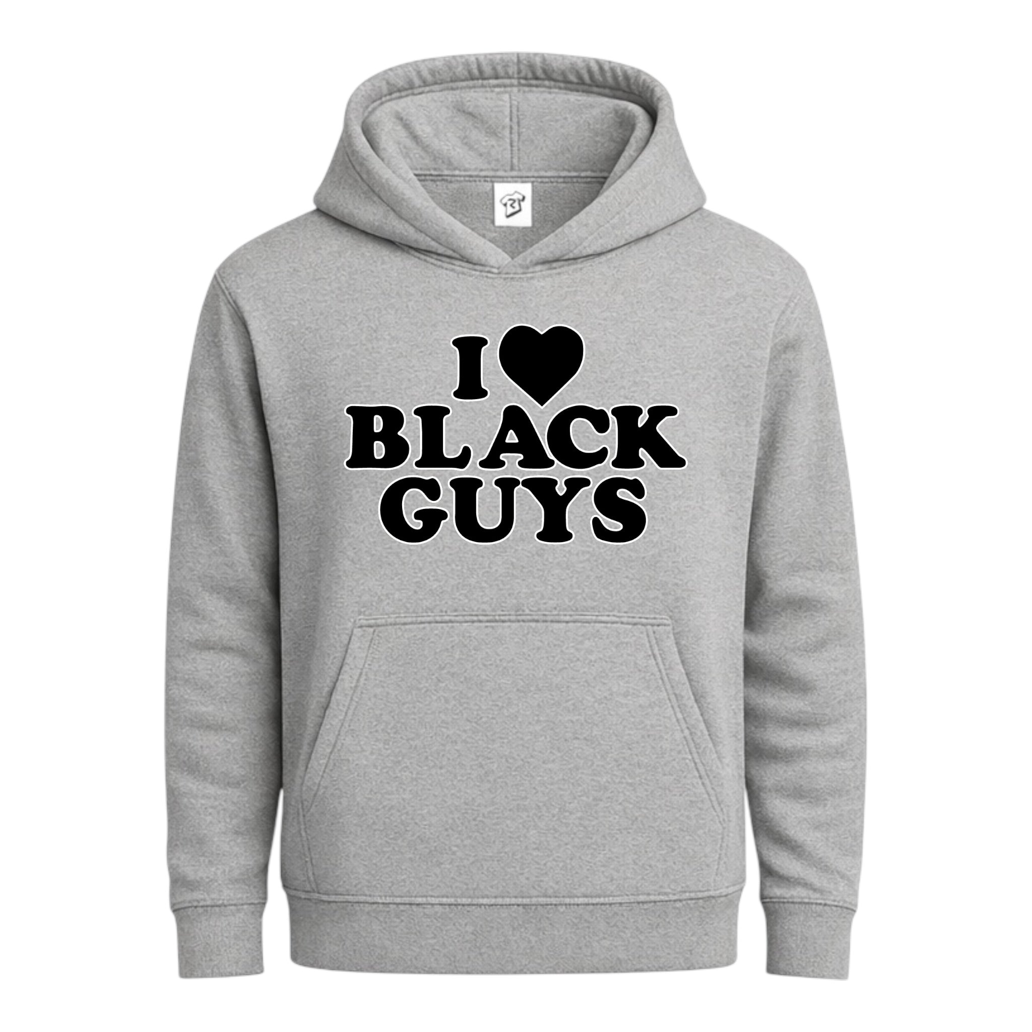 Tees Club streetwear hoodie I Love Black Guys (Black) - Hoodie Navy Size M detail