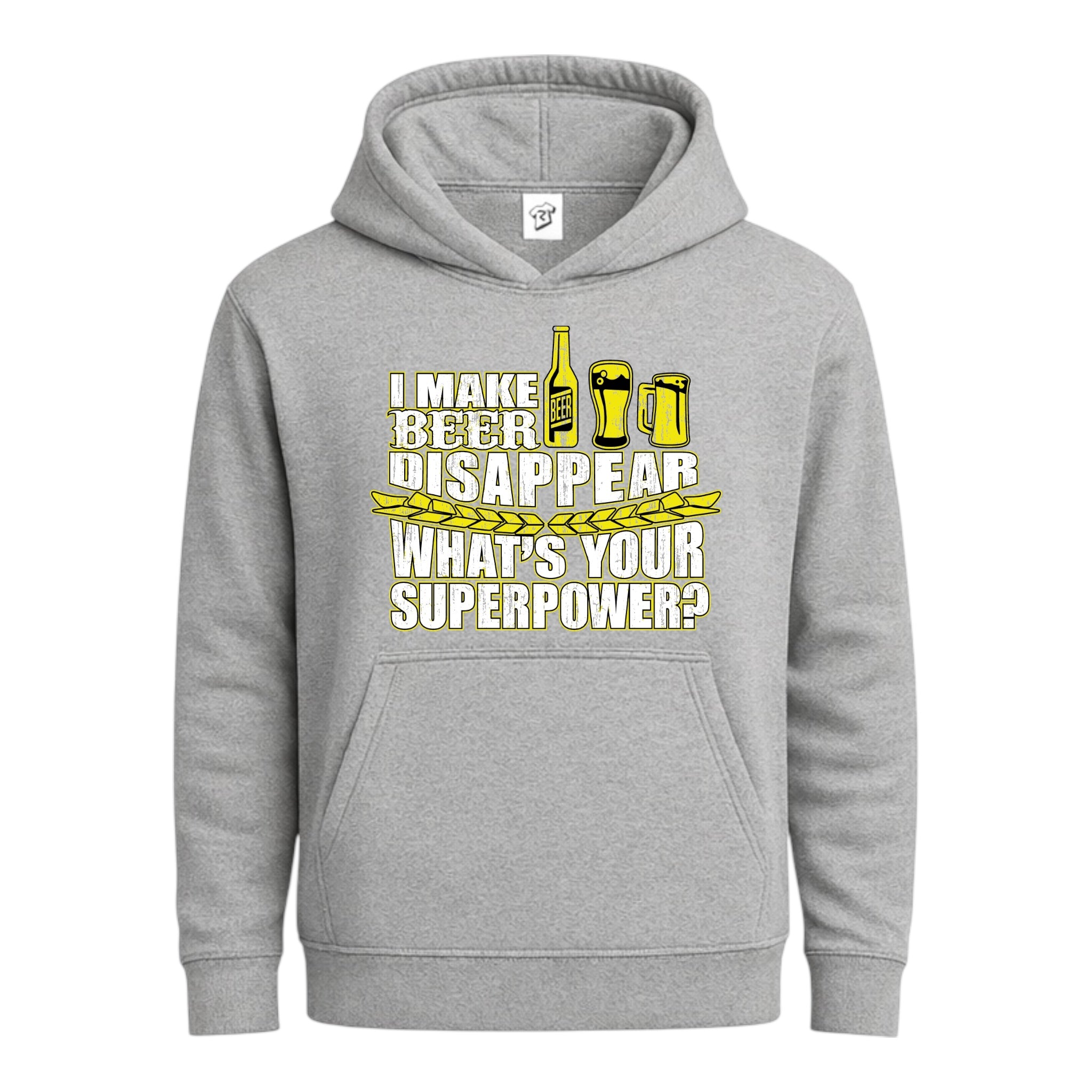 Tees Club streetwear hoodie I Make Beer Disappear What's Your Superpower? - Hoodie Navy Size M detail