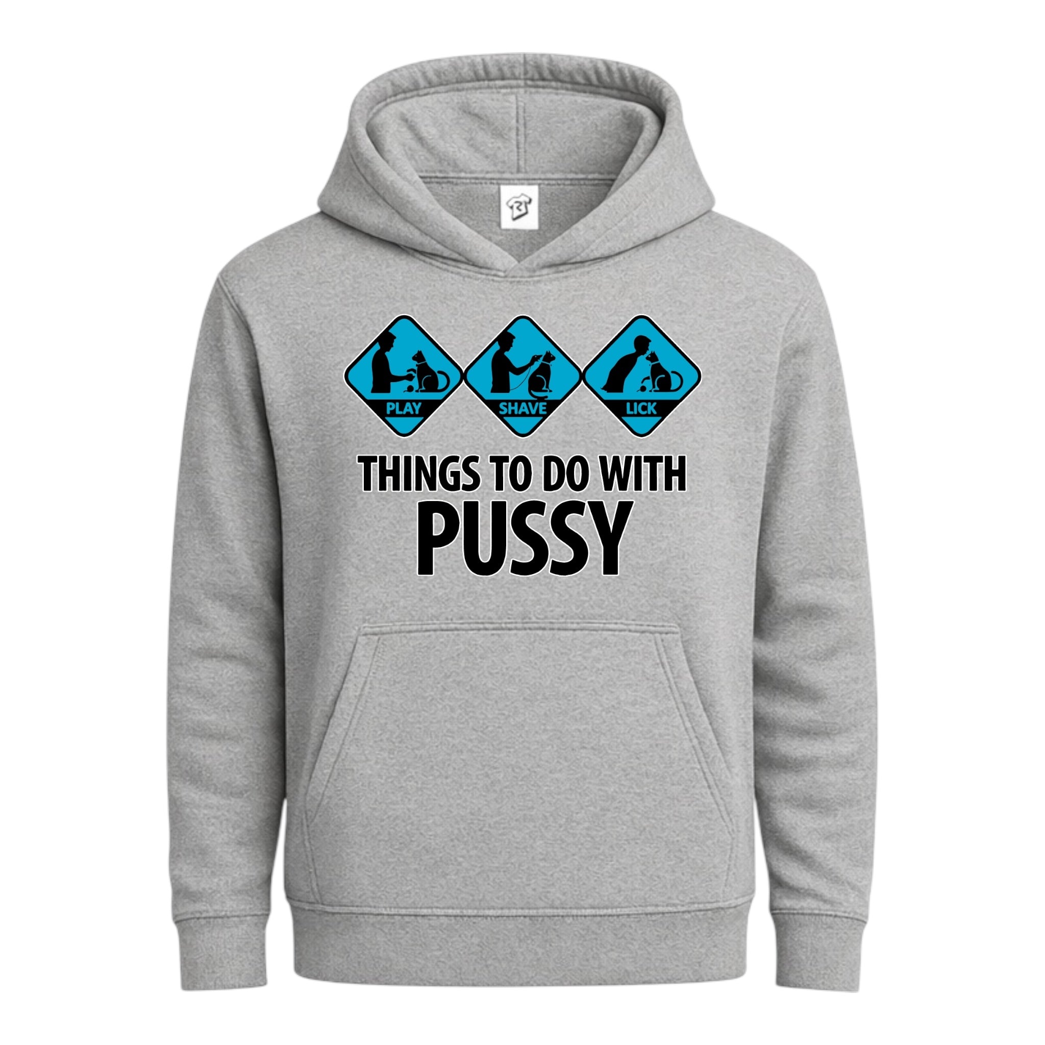 Tees Club streetwear hoodie Things to Do With Pussy - Hoodie Navy Size M detail