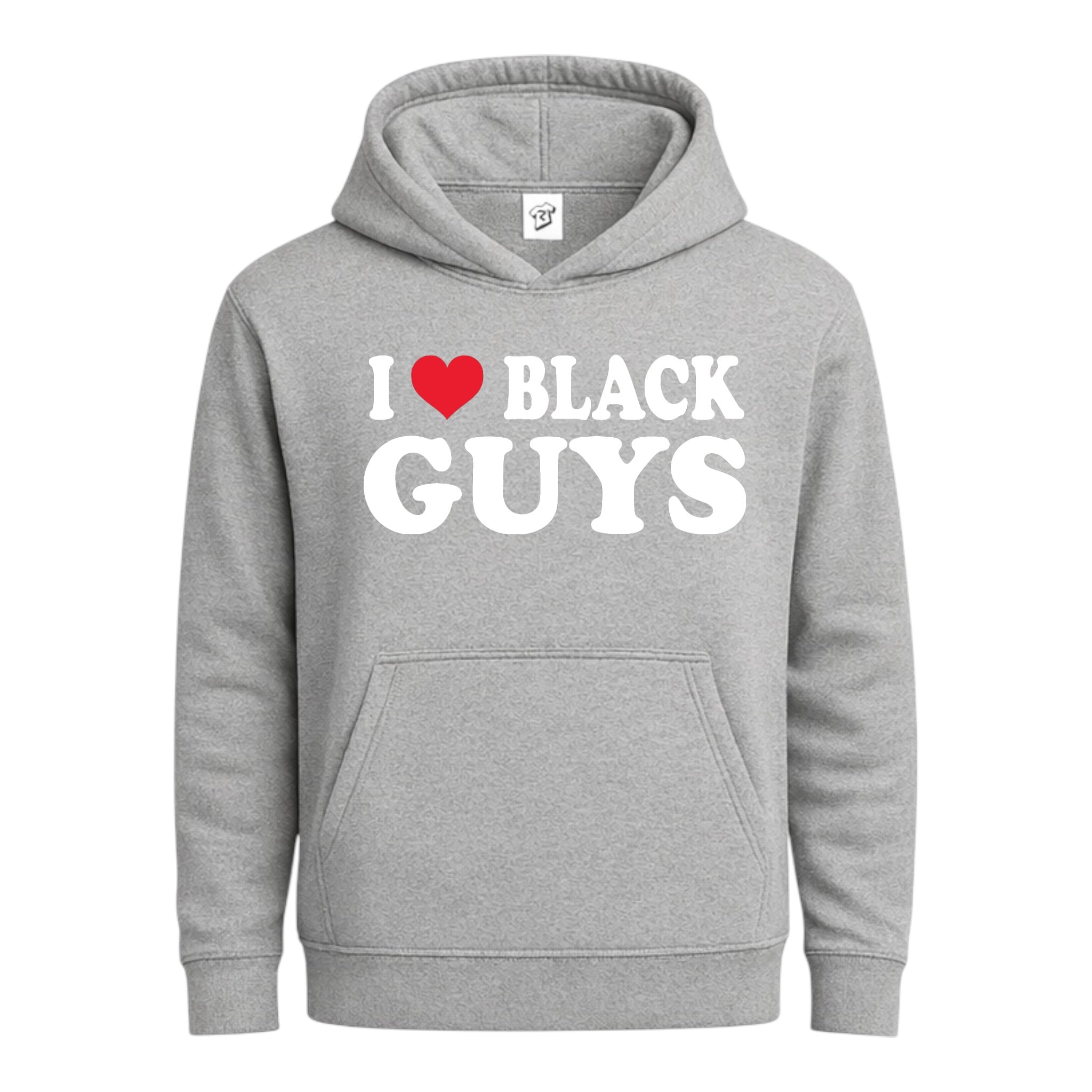 Tees Club streetwear hoodie I Love Black Guys - Hoodie Navy Size M detail