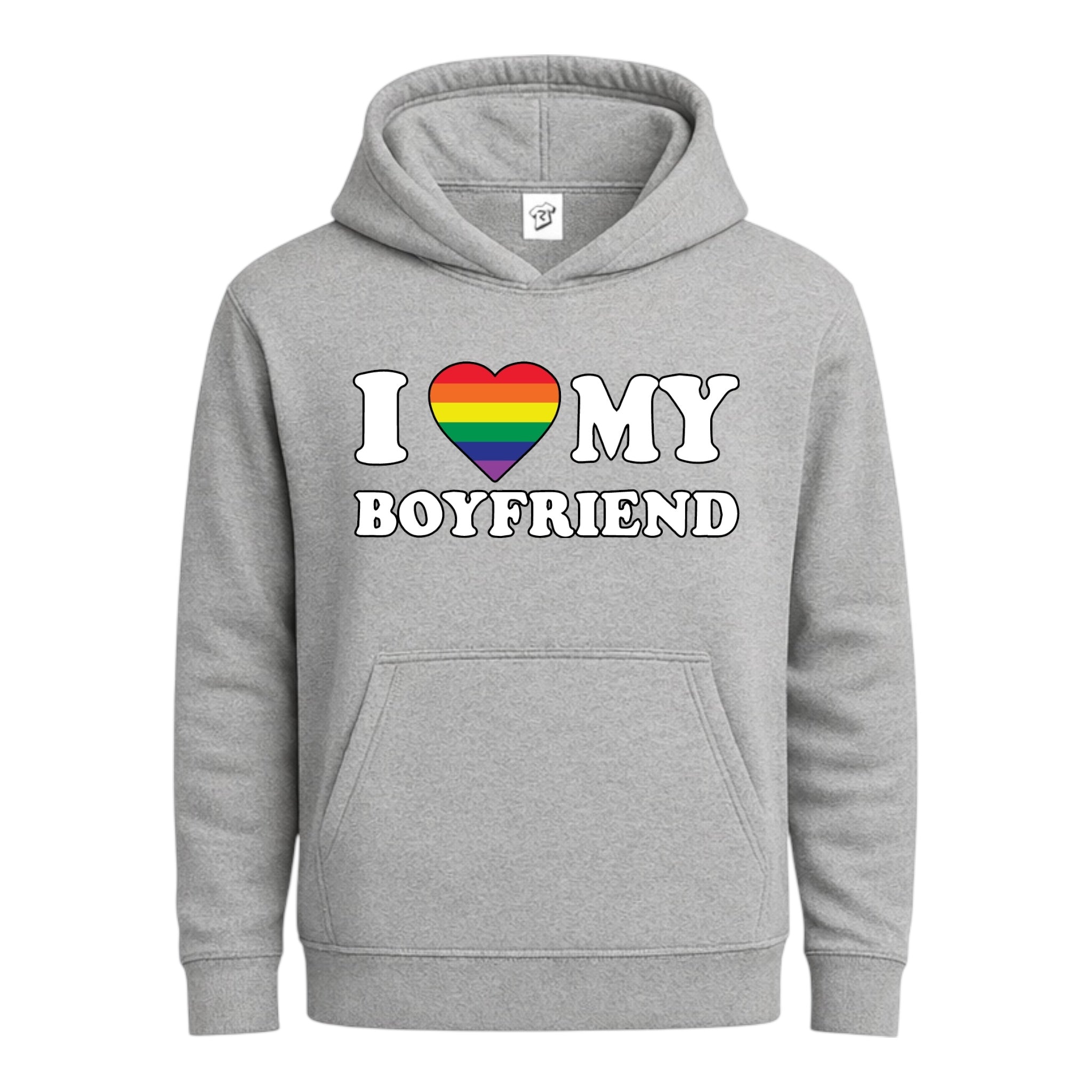 Tees Club streetwear hoodie I Love My Boyfriend (Pride) - Hoodie Navy Size M detail
