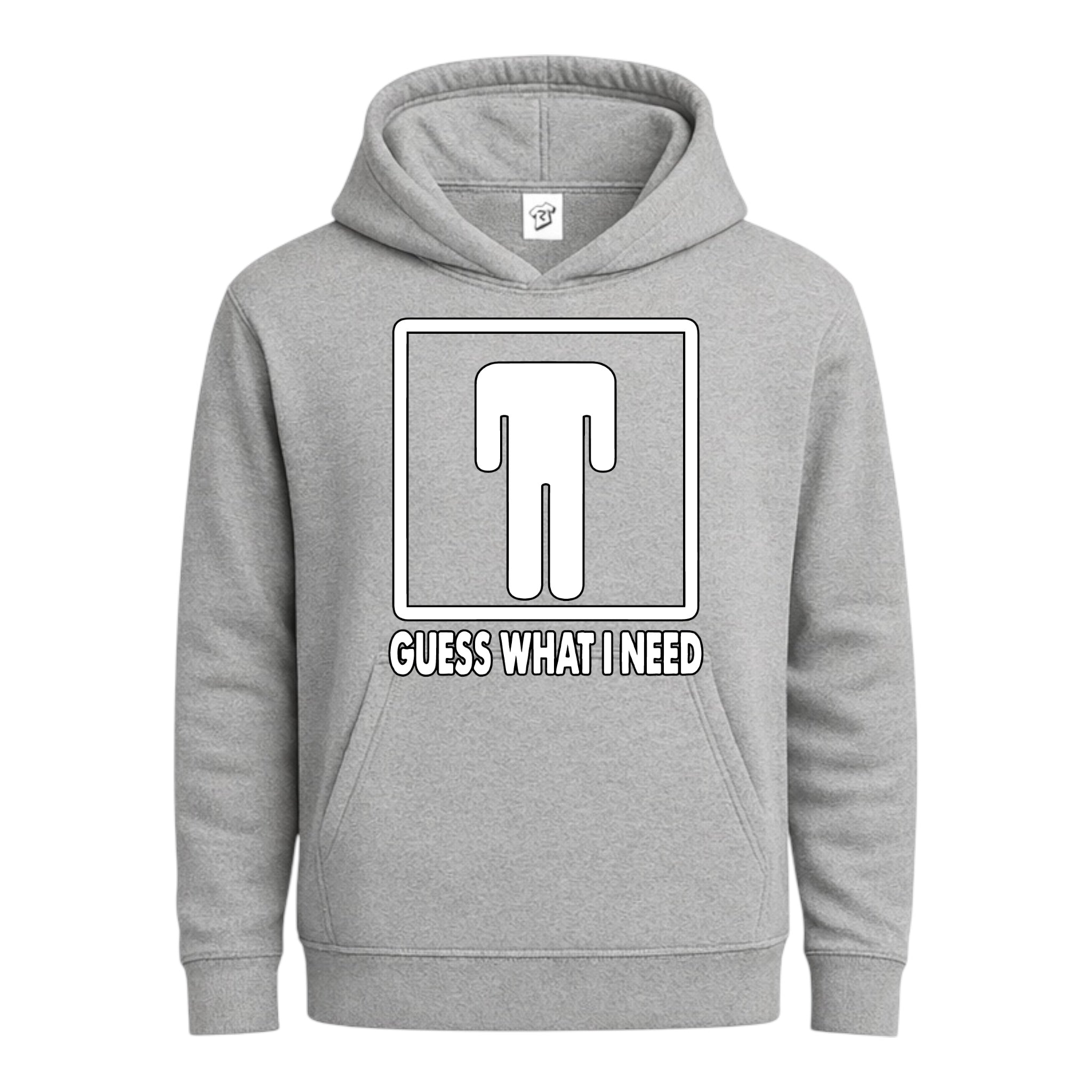 Tees Club streetwear hoodie Guess What I Need - Hoodie Navy Size M detail