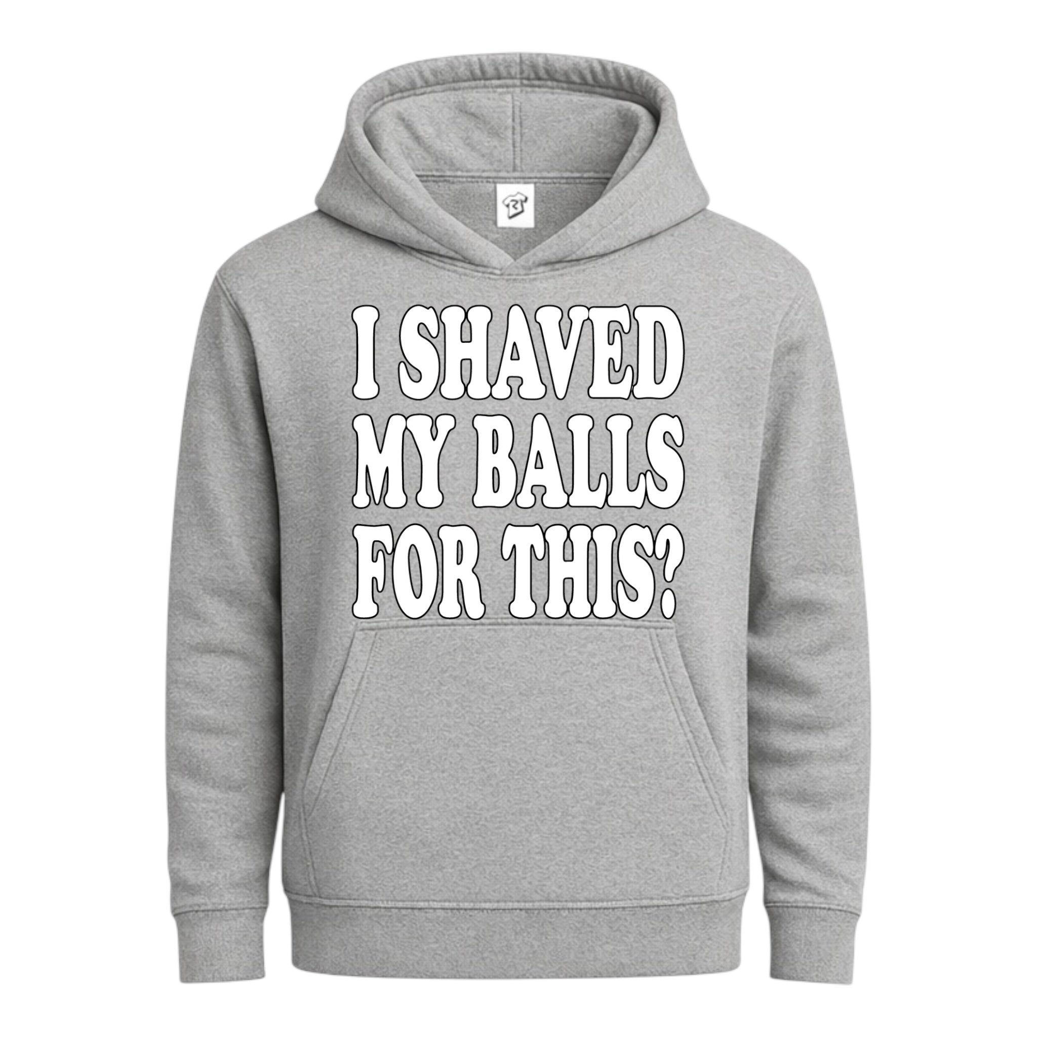 Tees Club streetwear hoodie I Shaved My Balls for This? - Hoodie Navy Size M detail