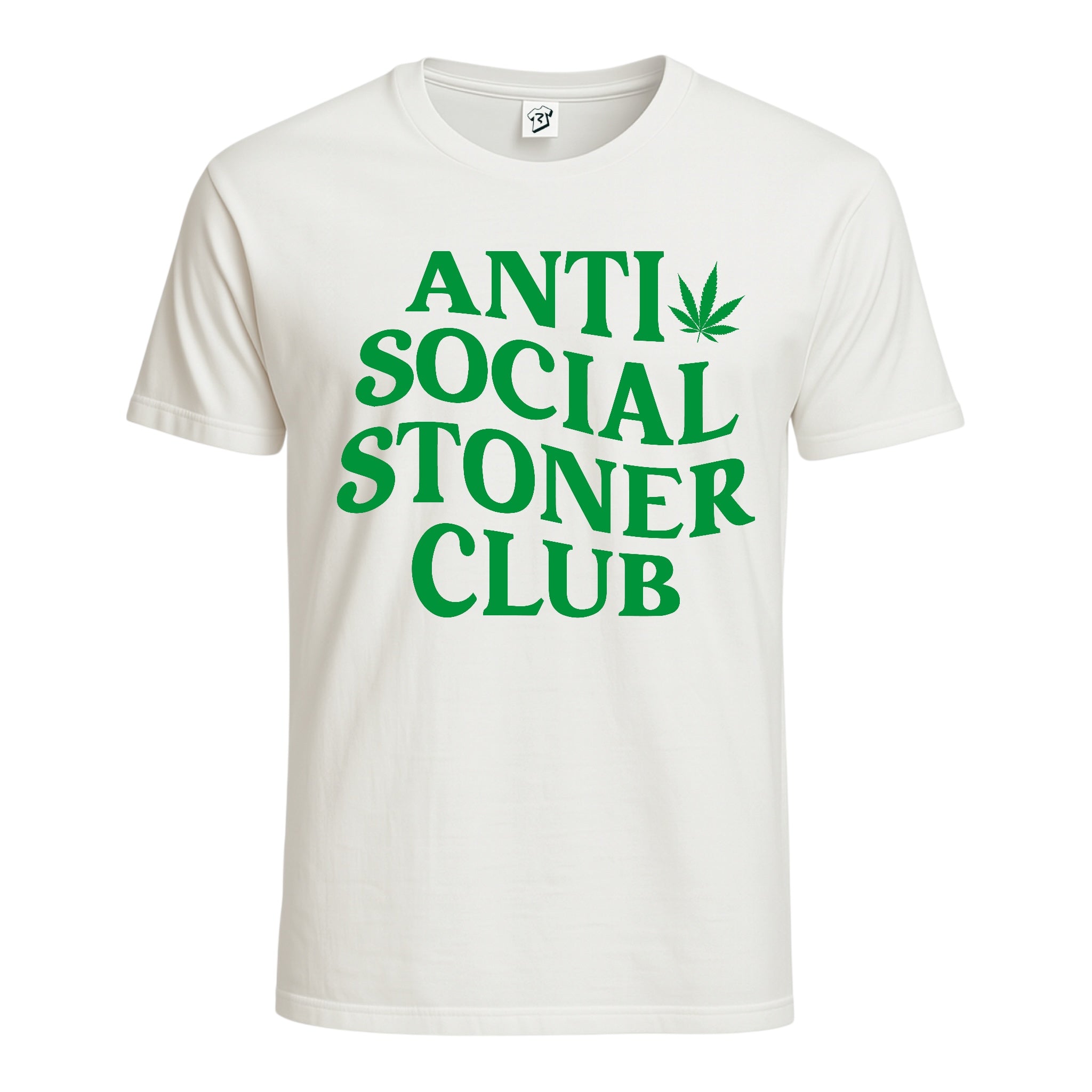 Tees Club graphic tee Anti Social Stoner Club - Cotton Tee Navy Size S back view