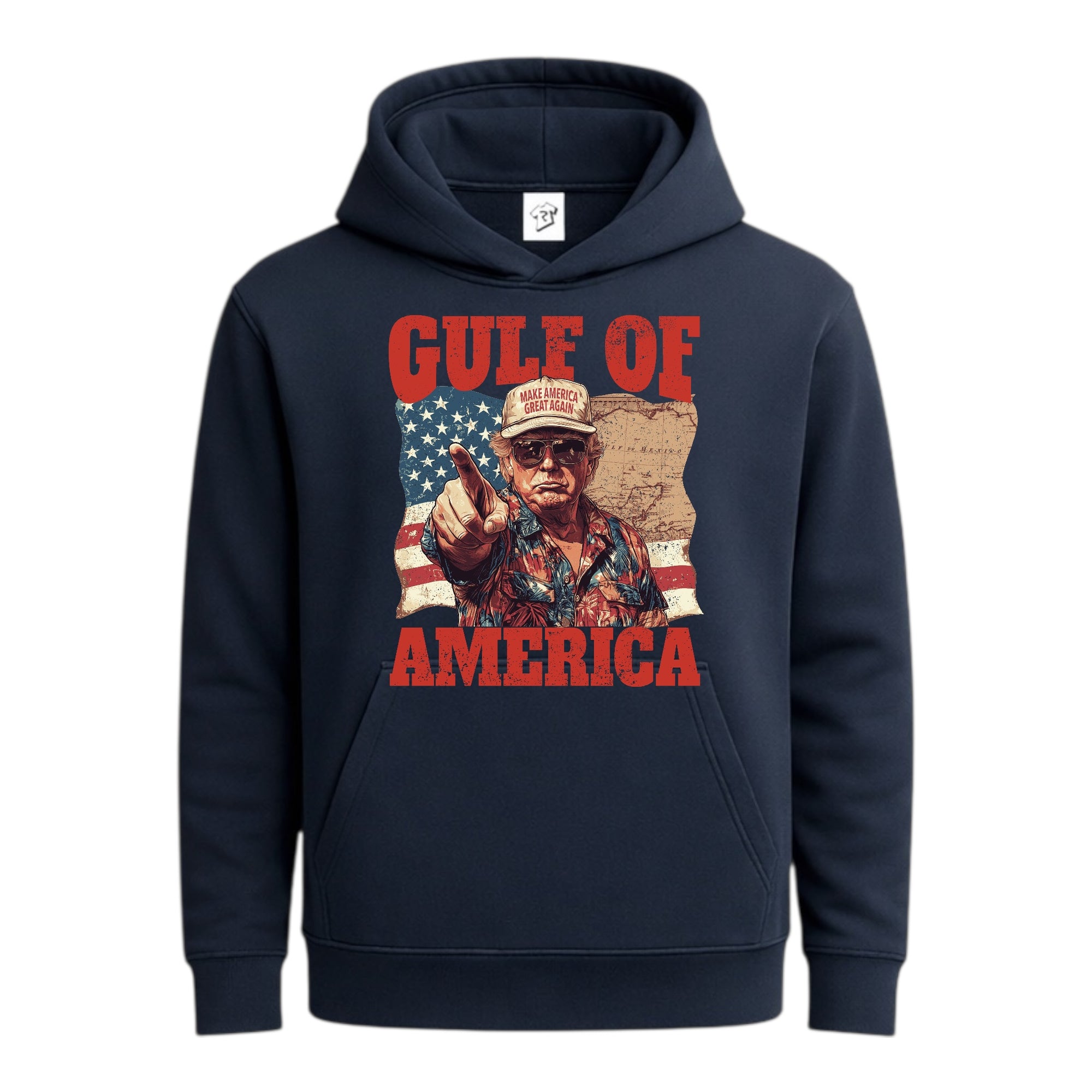 Tees Club streetwear hoodie Gulf of America Jimmy Buffett - Hoodie Navy Size S back view