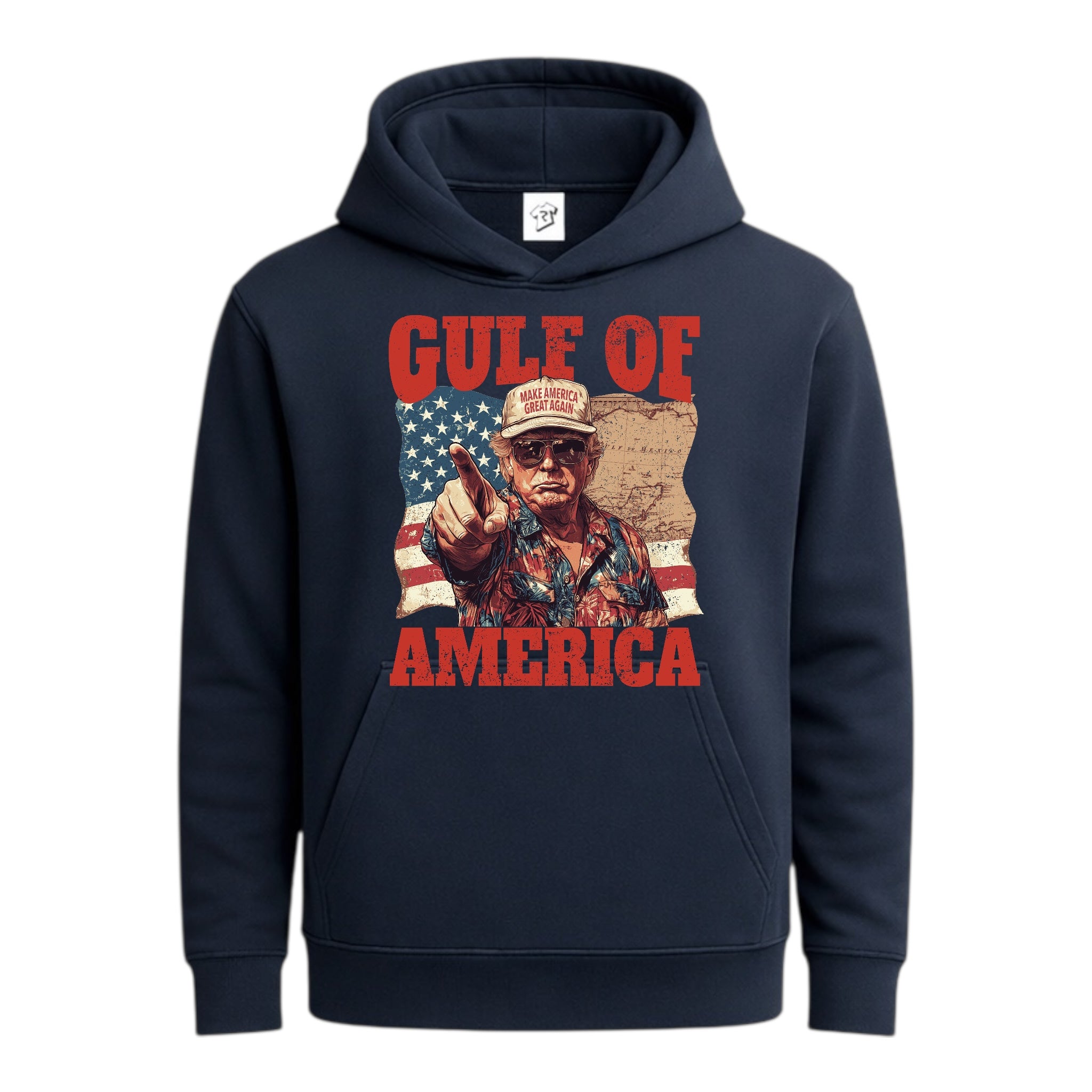 Tees Club streetwear hoodie Gulf of America Jimmy Buffett - Hoodie Navy Size S back view