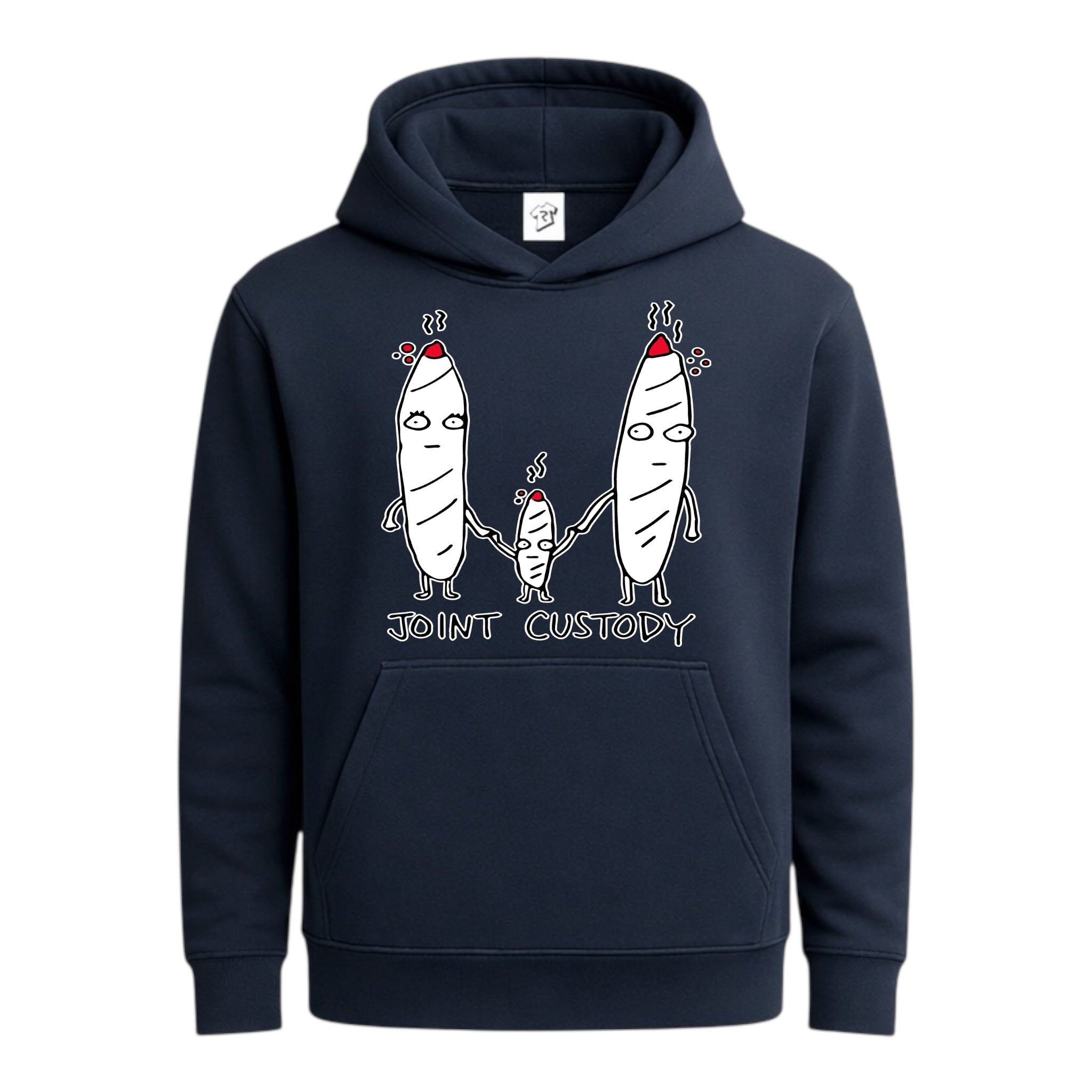 Tees Club streetwear hoodie Joint Custody - Hoodie Navy Size S back view
