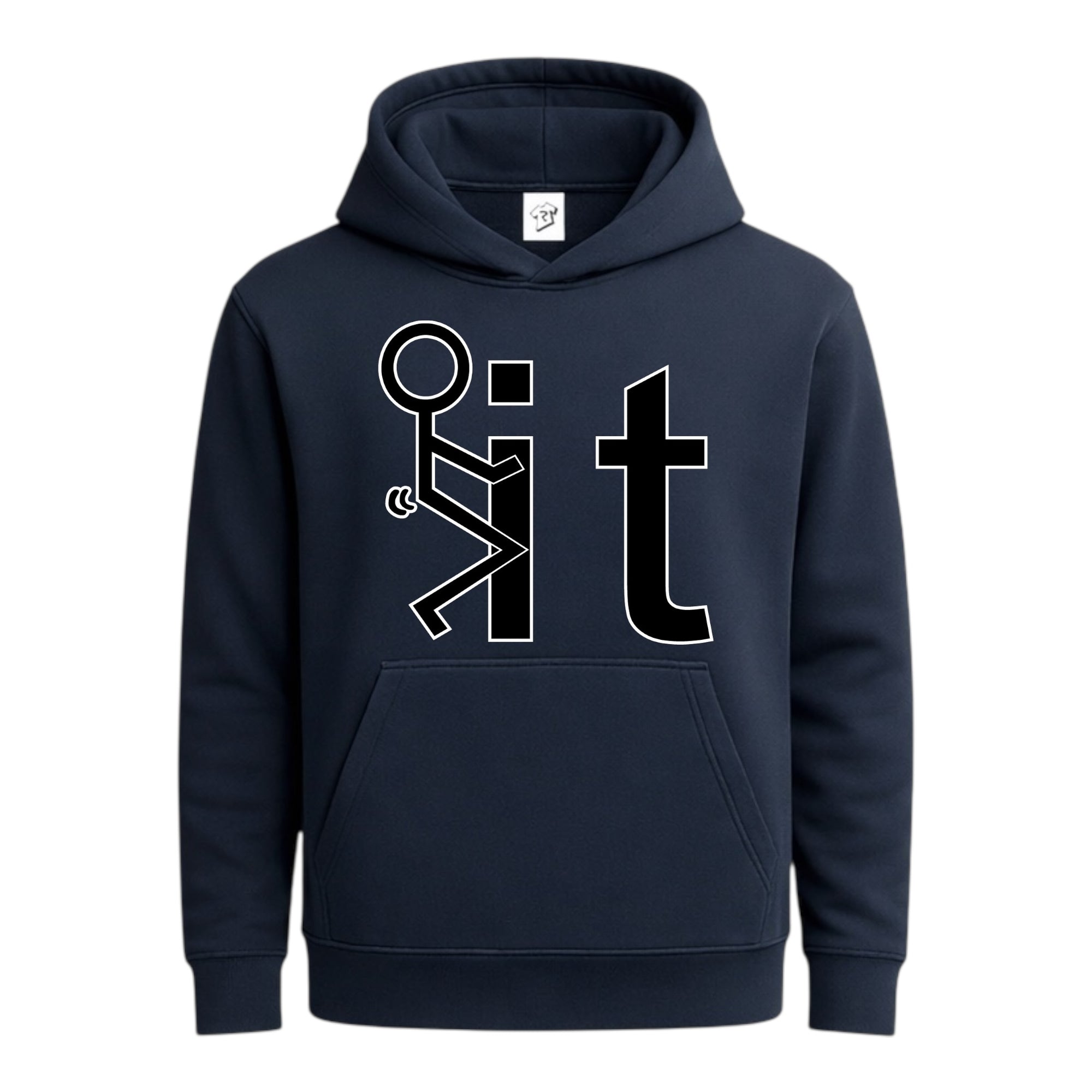 Tees Club streetwear hoodie Fuck It - Hoodie Navy Size S front view