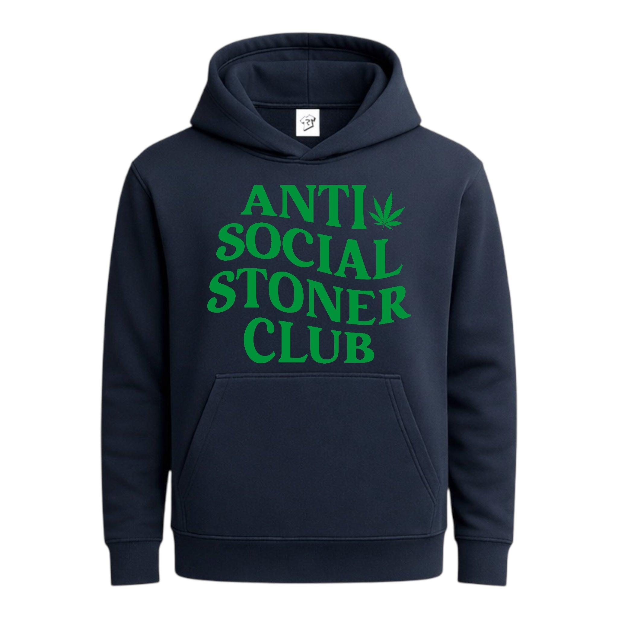 Tees Club streetwear hoodie Anti Social Stoner Club - Hoodie Navy Size S front view