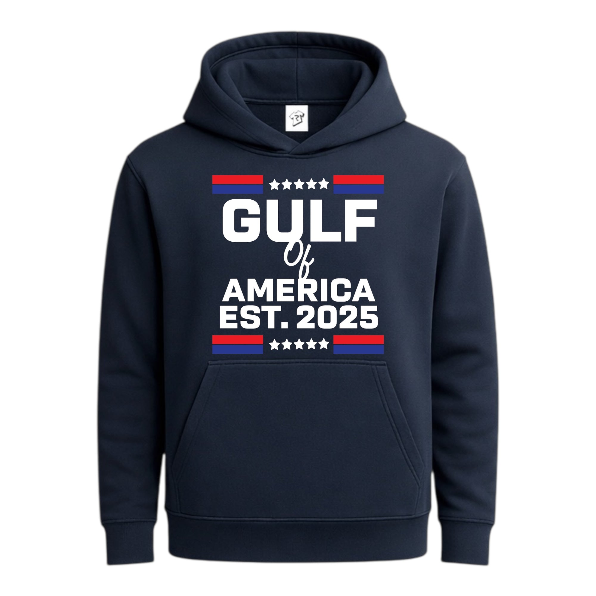 Tees Club streetwear hoodie Gulf of America EST 2025 - Hoodie Navy Size S front view