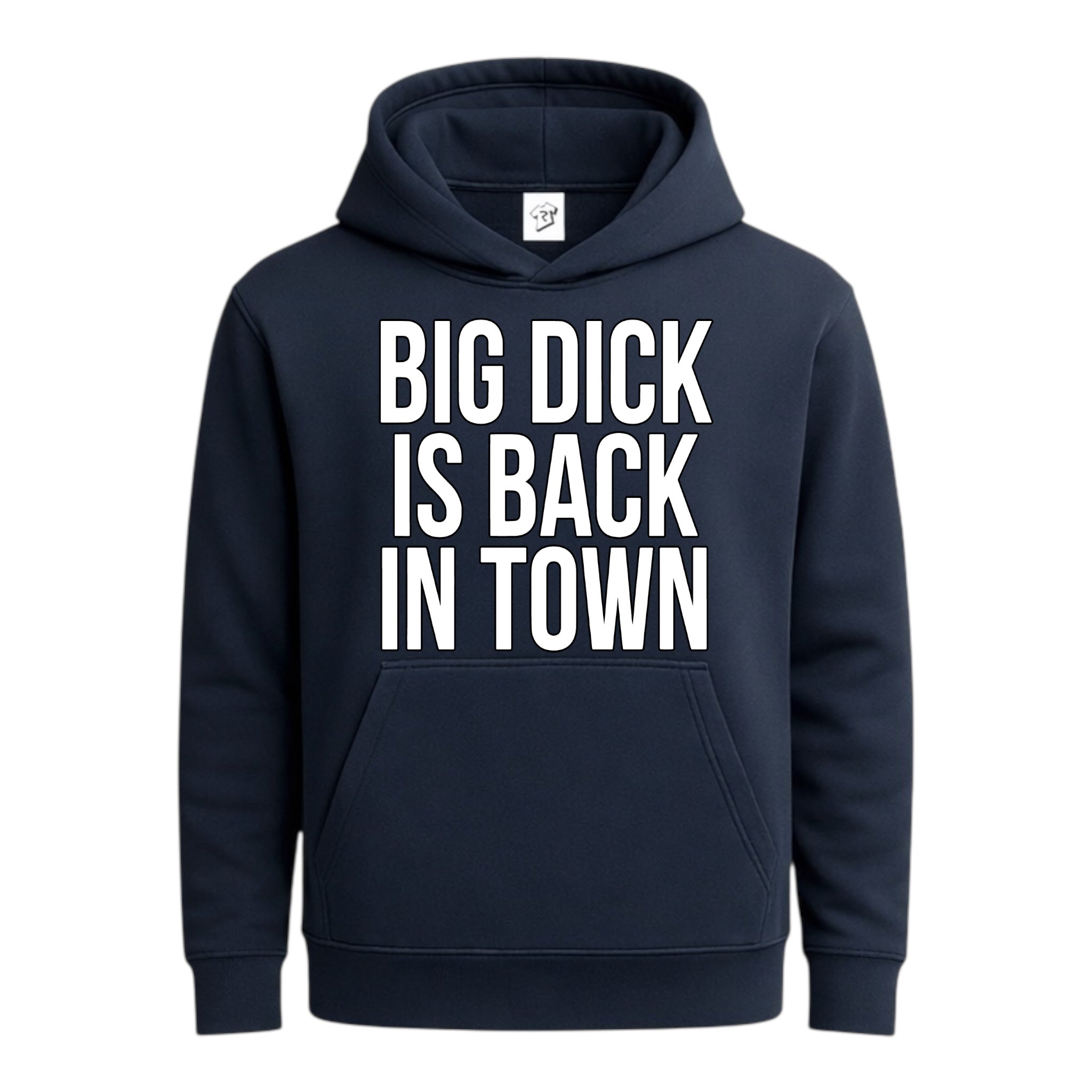 Tees Club streetwear hoodie Big Dick Is Back in Town - Hoodie Navy Size S back view