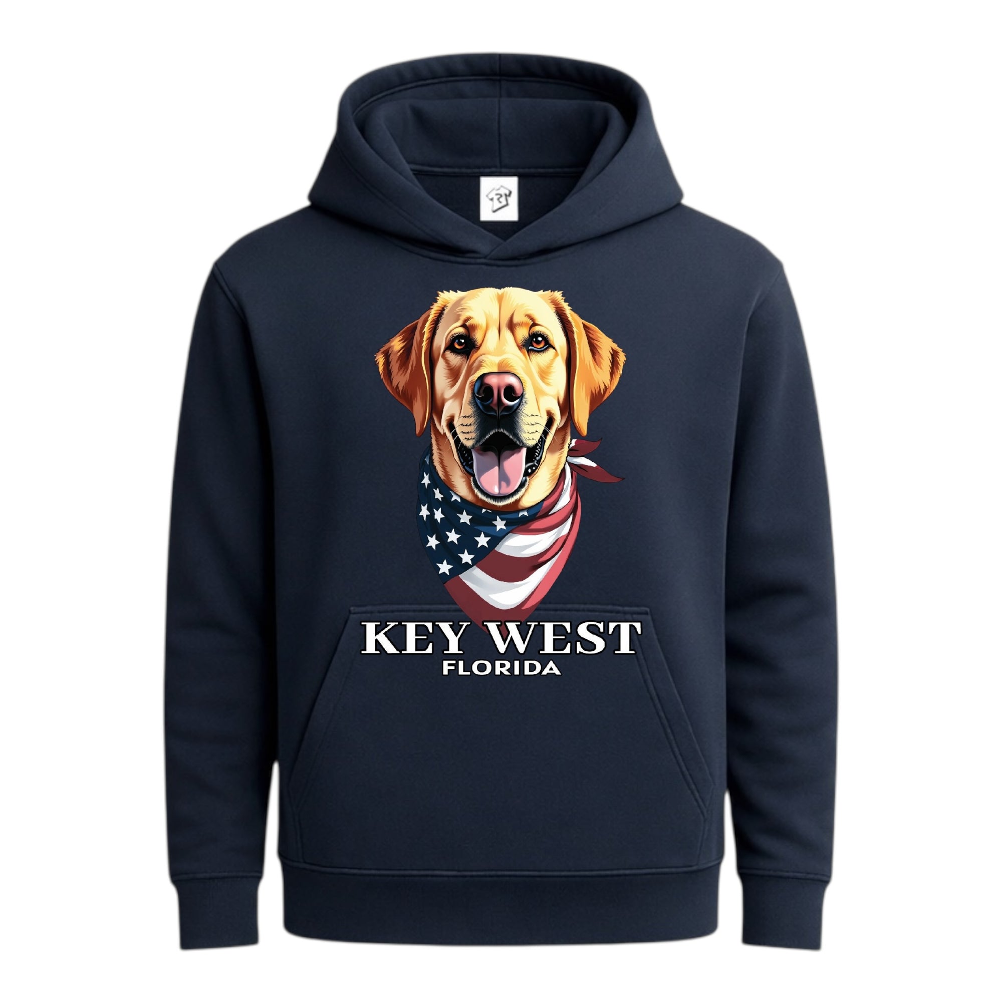 Tees Club streetwear hoodie Golden Retriever KW - Hoodie Navy Size S back view